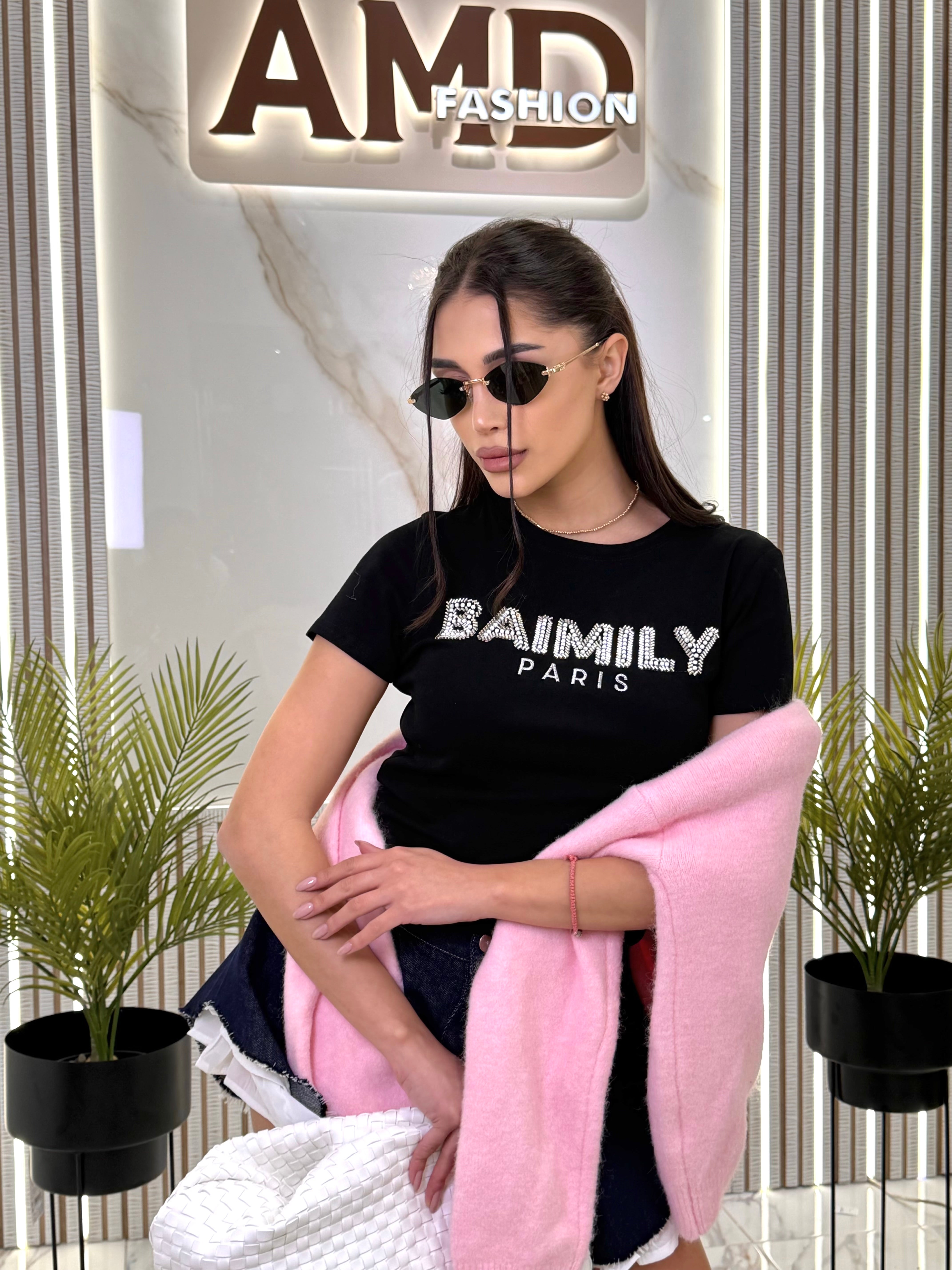 Тениска "Baimily black "