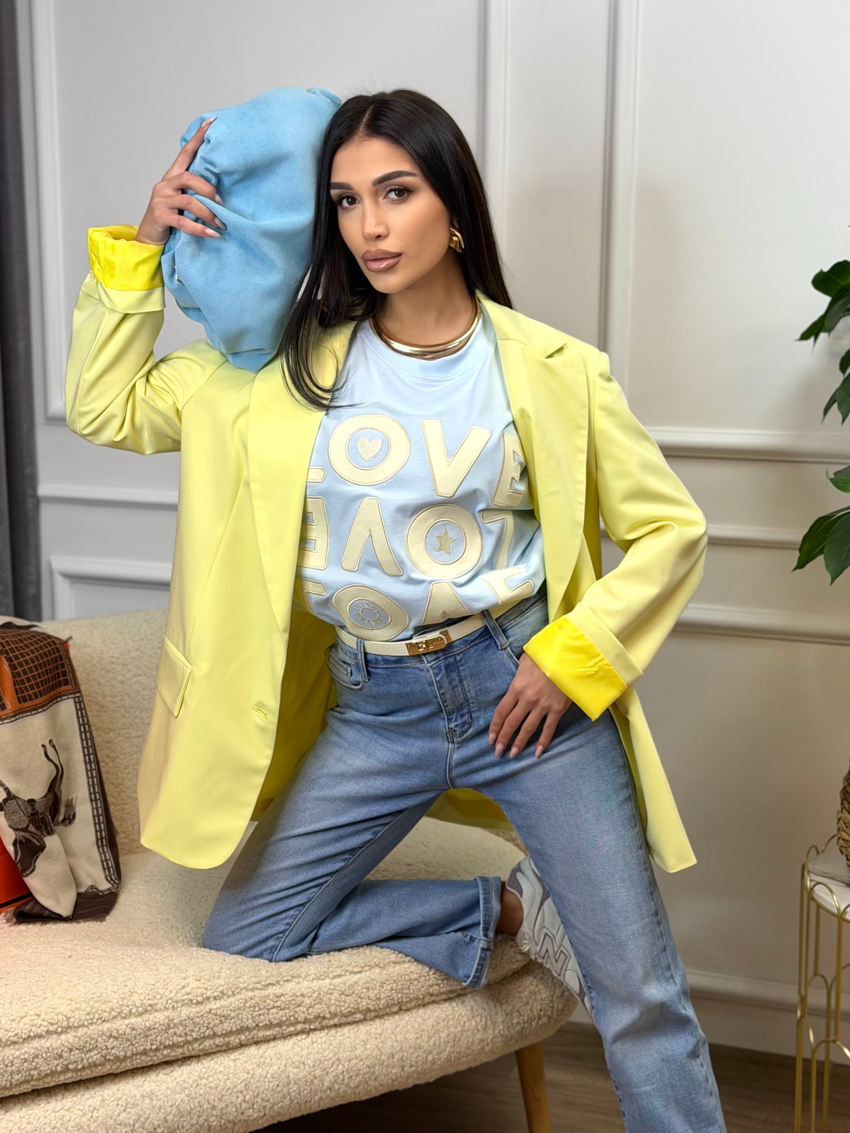 Блуза "love blue "