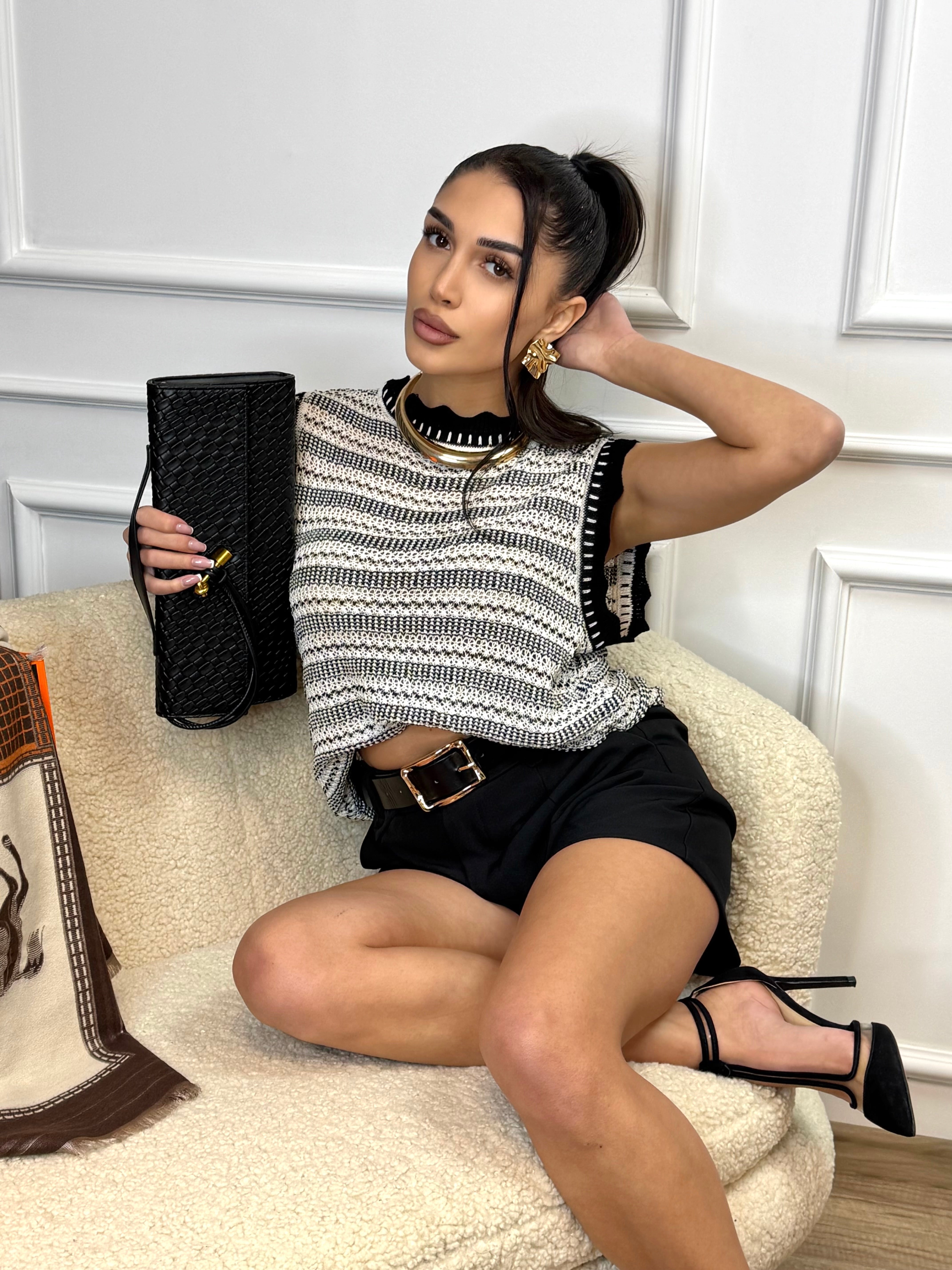 Блуза / Потник "Black Summer Knit Top"