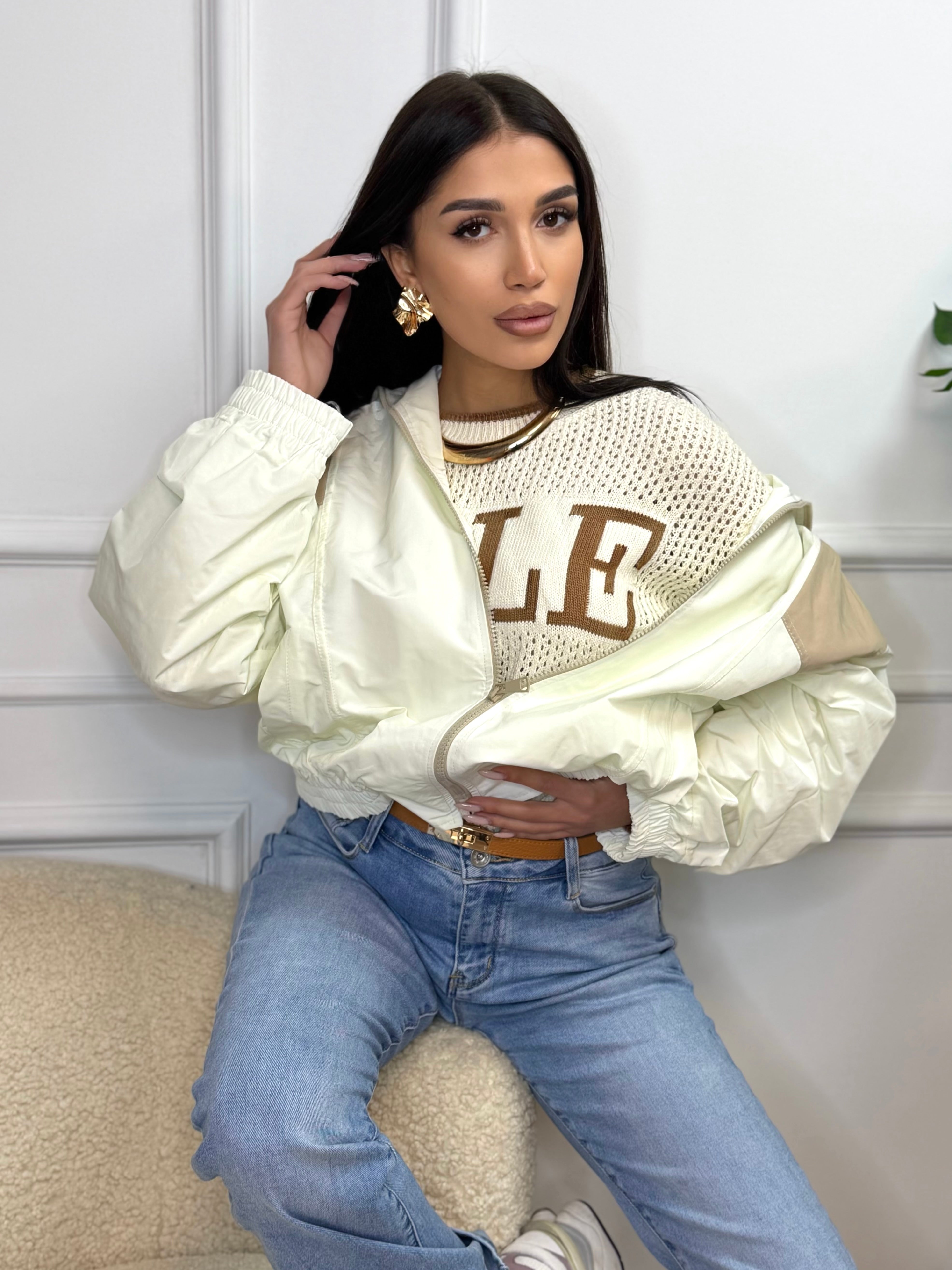 Блуза "Coffee and cream mesh"