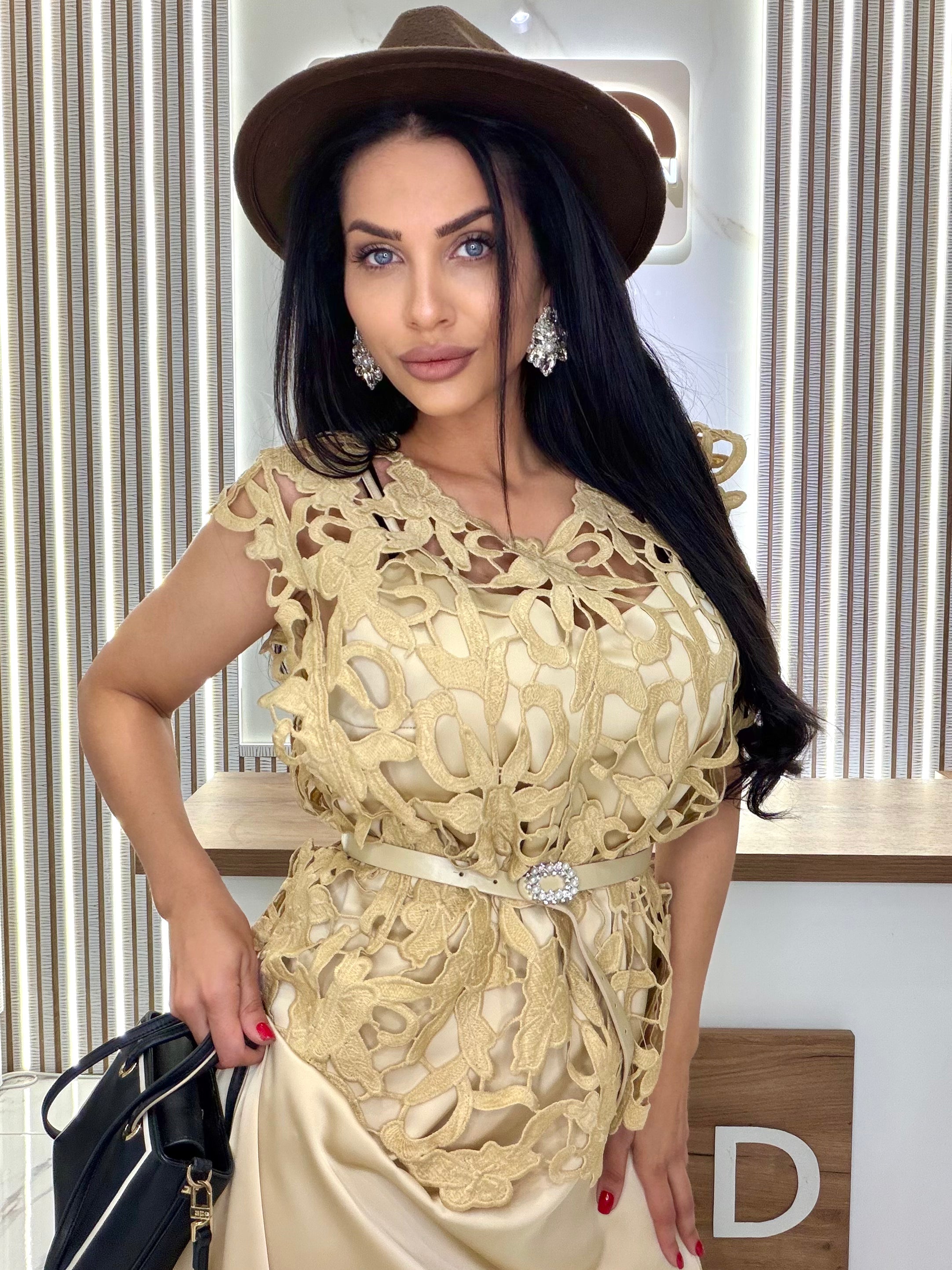 Рокля от две части "AMELIA BEIGE"