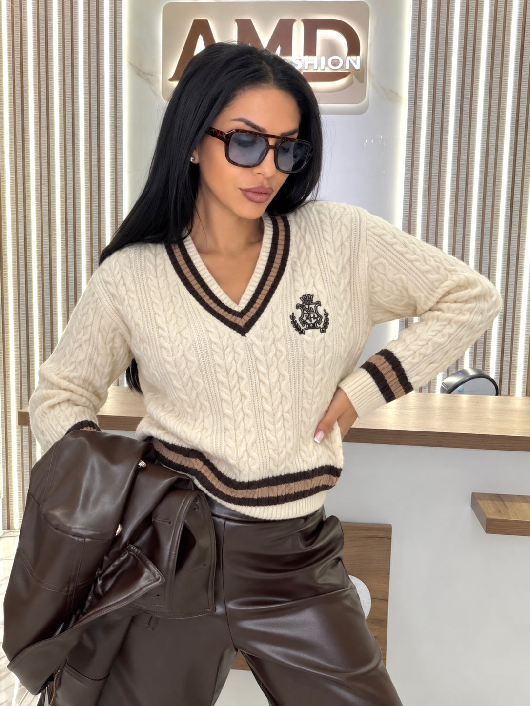 Пуловер "KNIT CREAM"