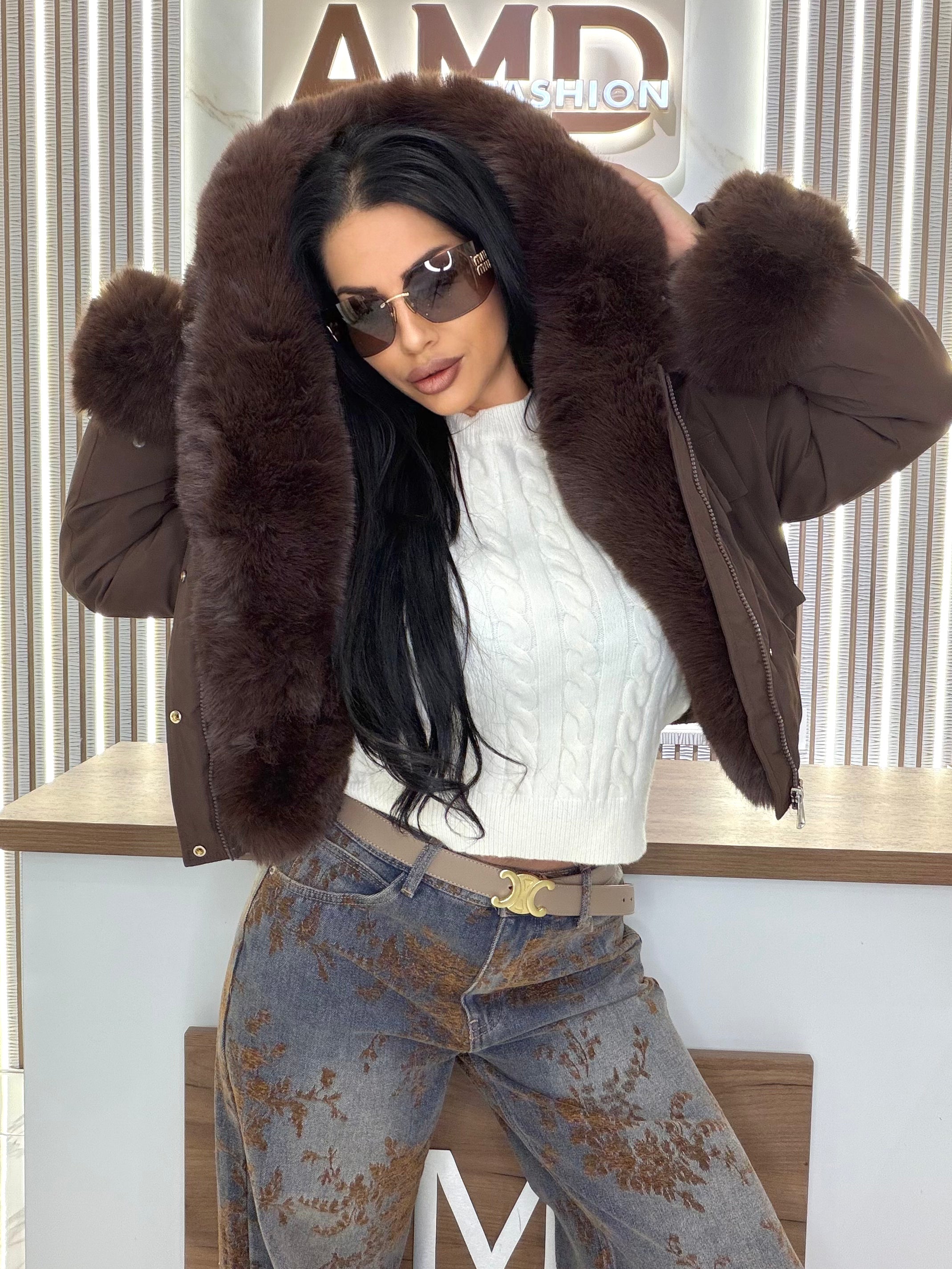 Яке с пух "WINTER JACKET BROWN"