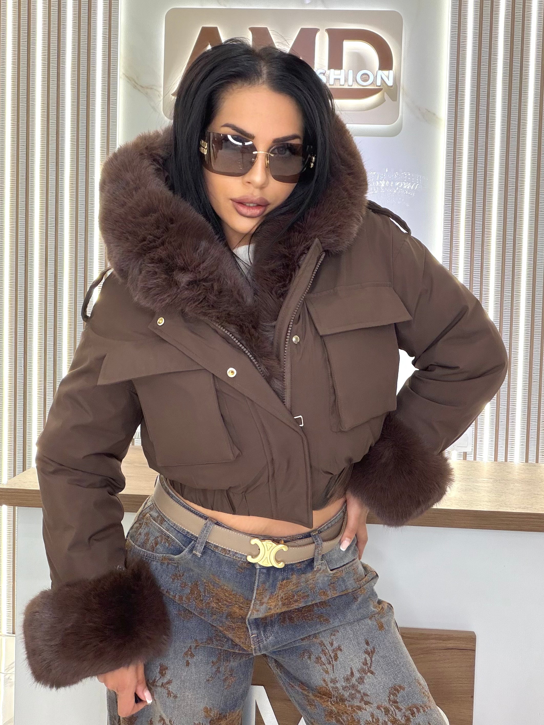Яке с пух "WINTER JACKET BROWN"