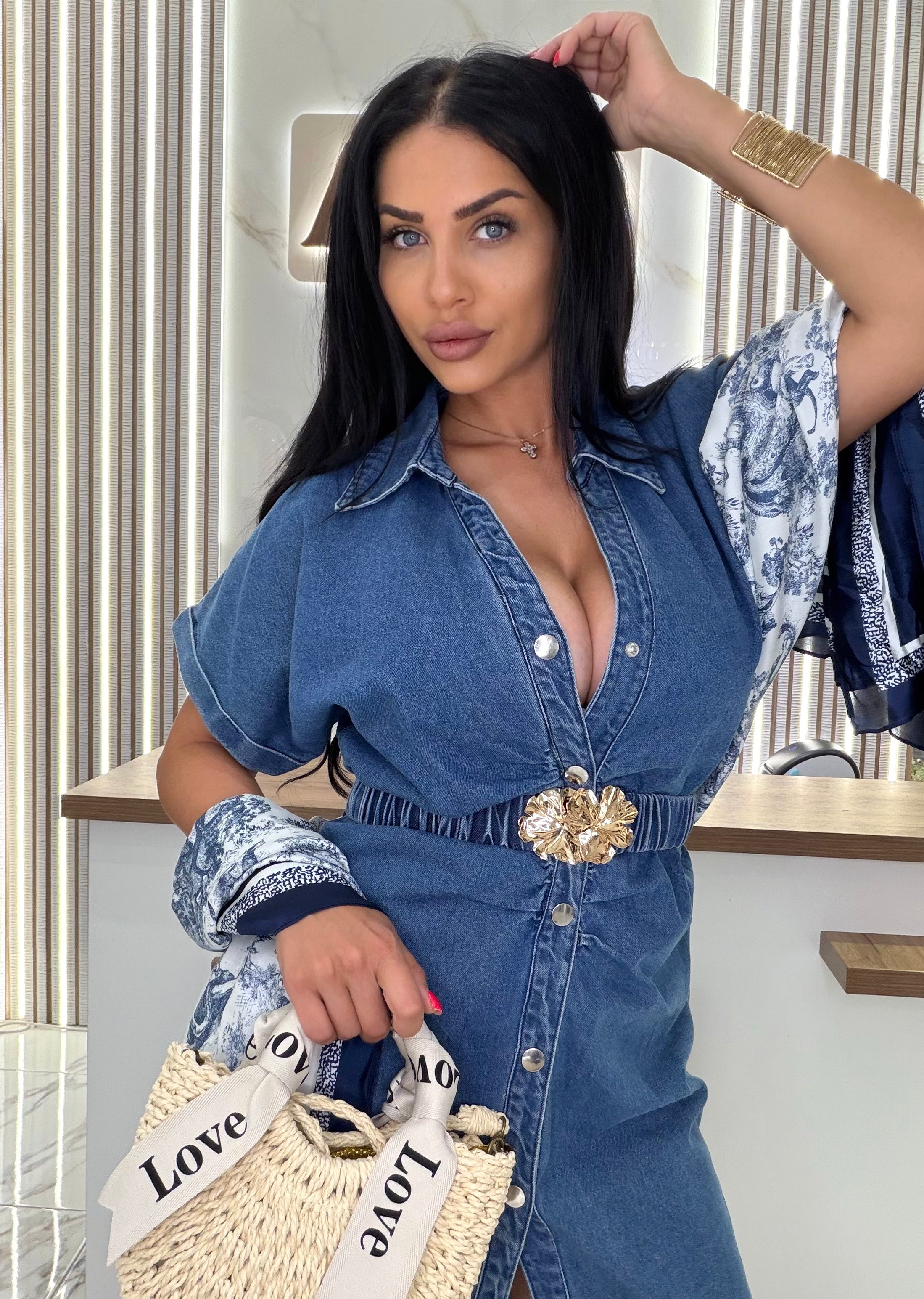 Рокля " DENIM BLOOM "