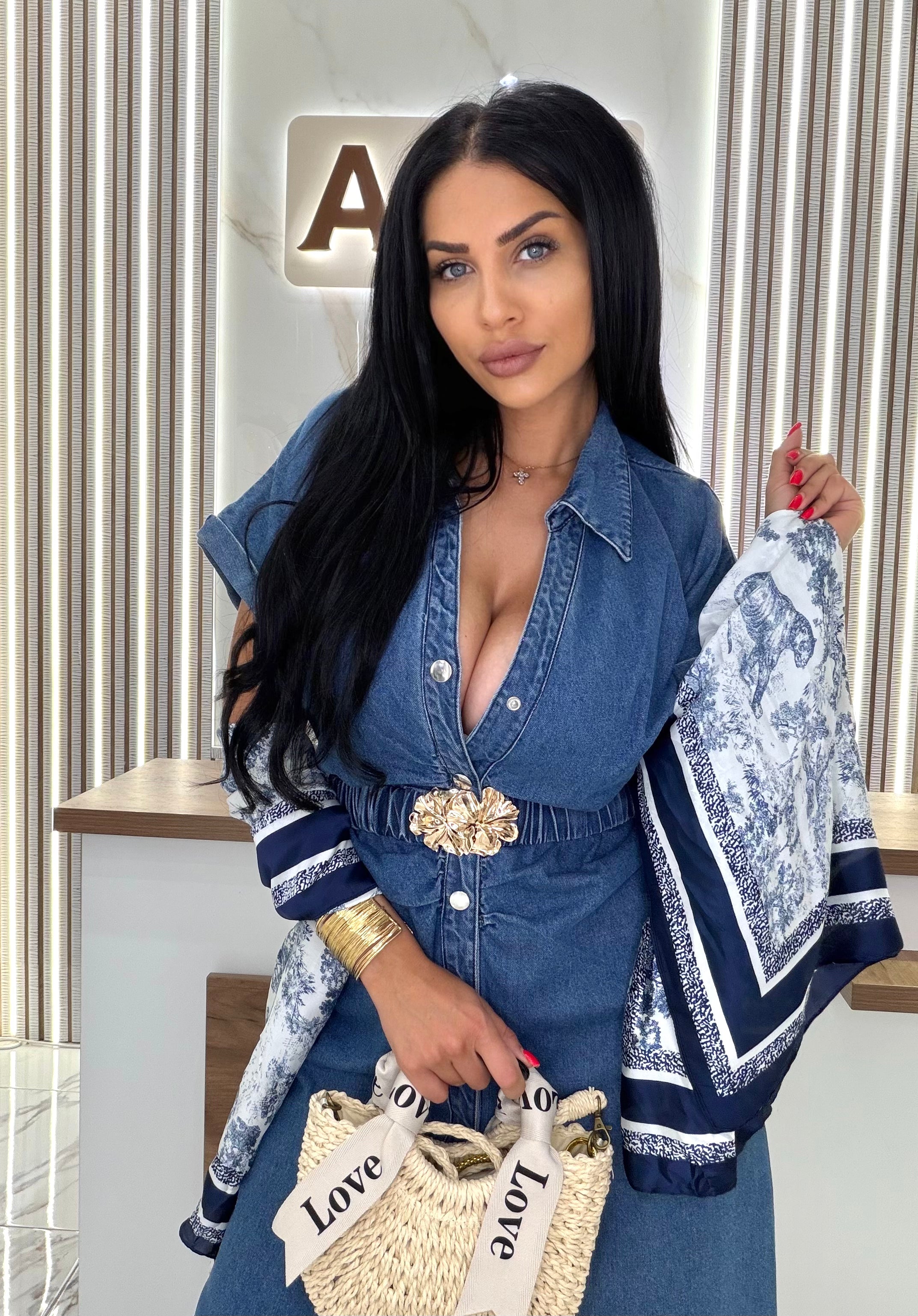 Рокля " DENIM BLOOM "