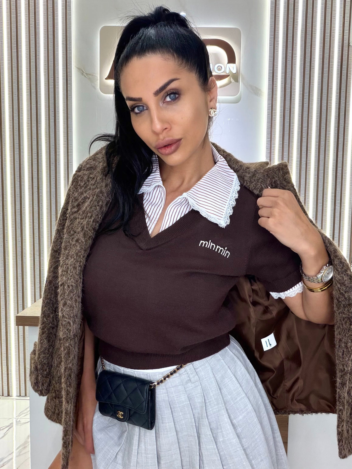 Блуза "BROWN CHARM"