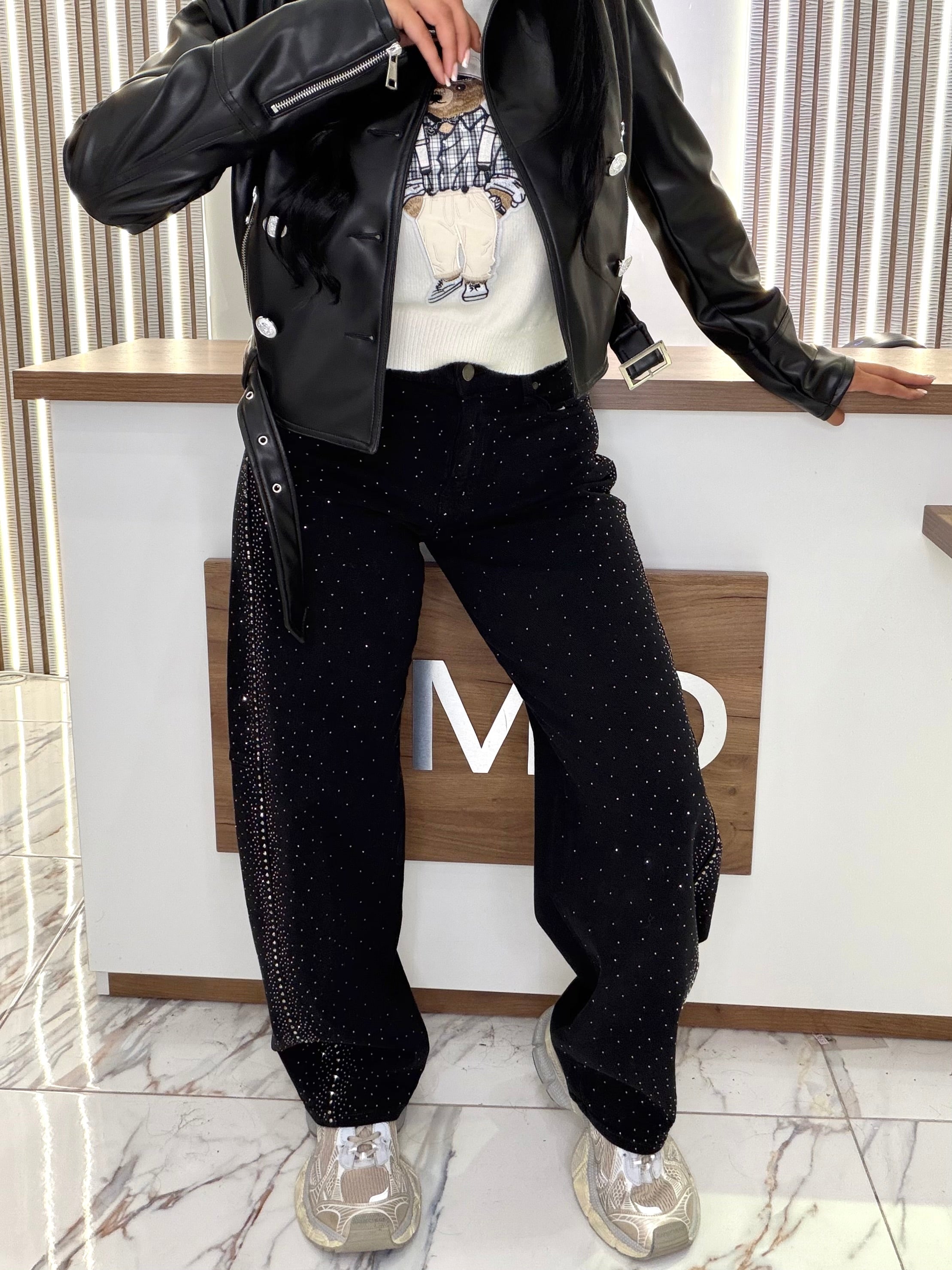 Дънки "Black Crystal Jeans"
