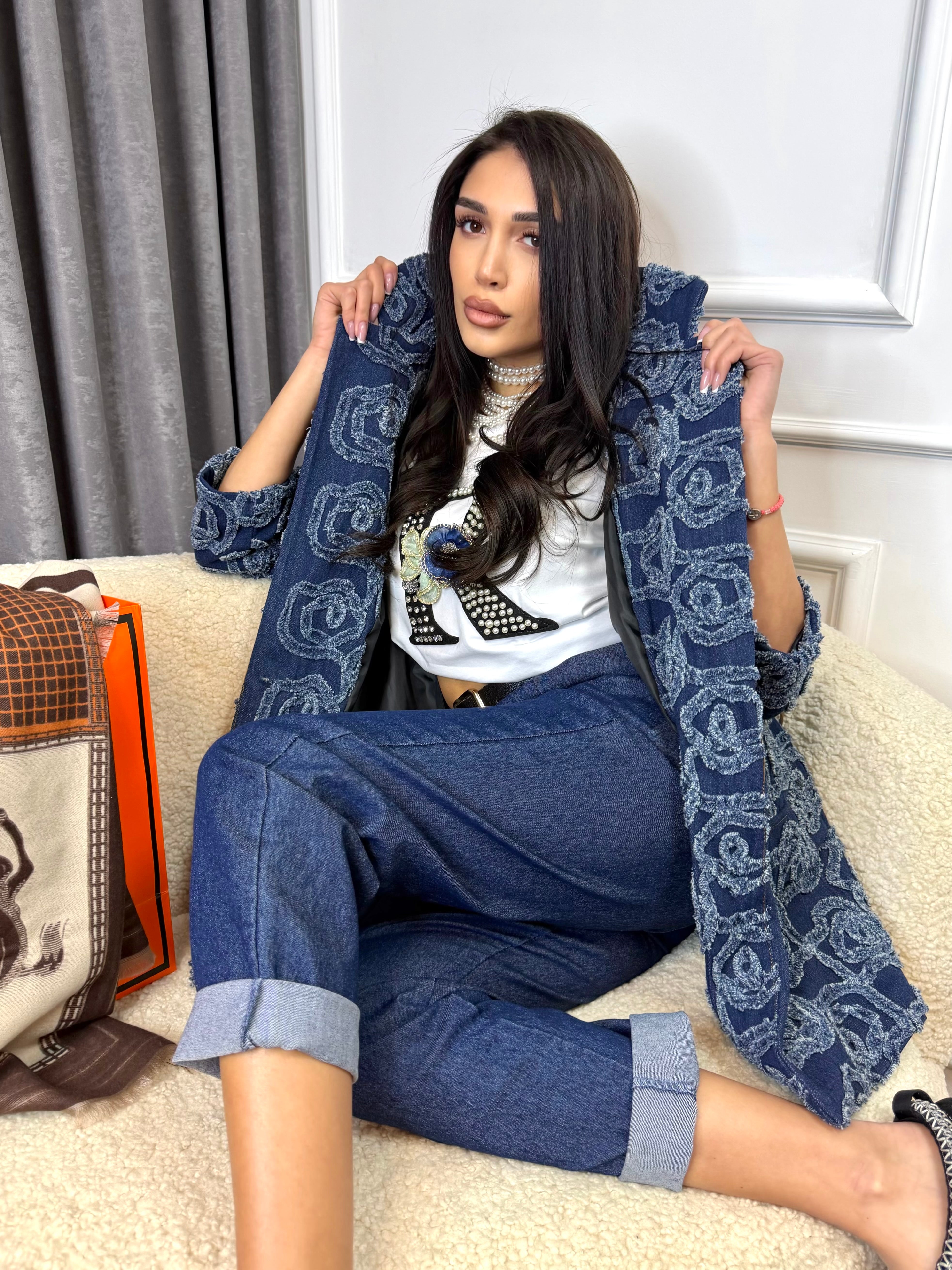 Дънков комплект „Denim Roses“