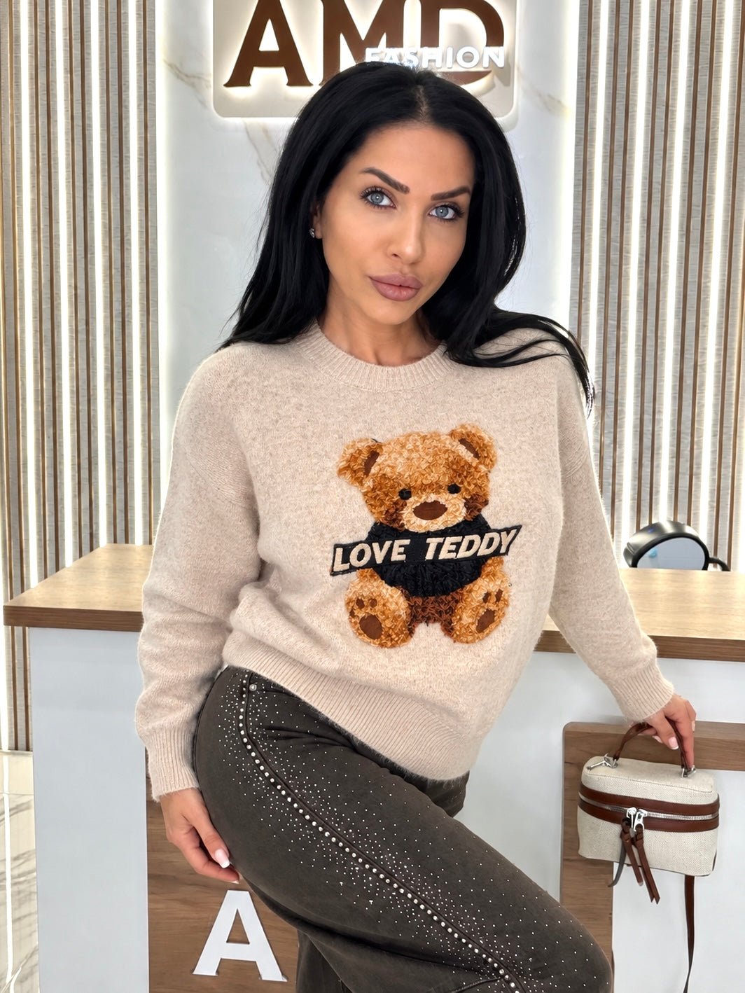 Пуловер "LOVE TEDDY CREAM"