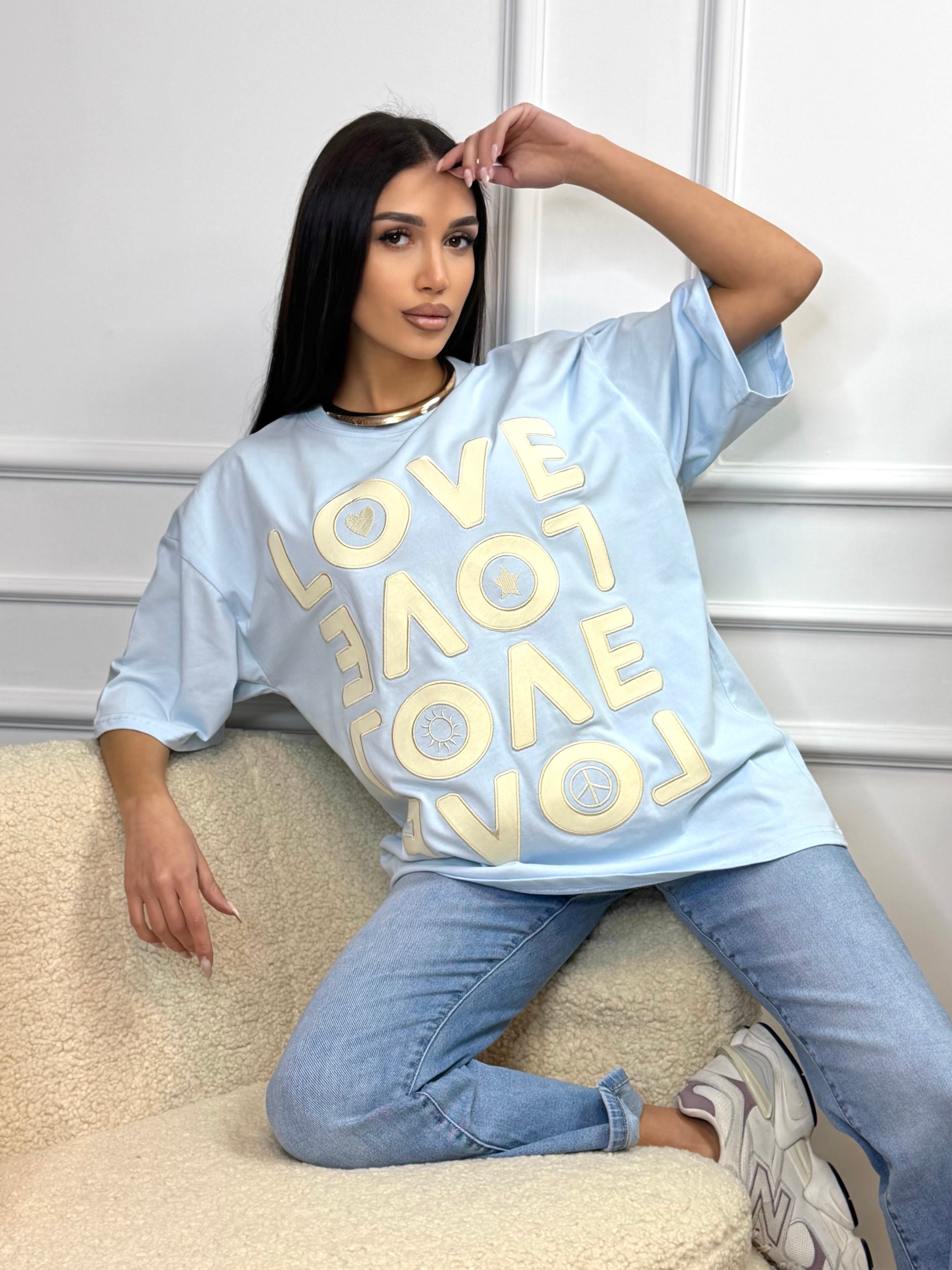 Блуза "love blue "