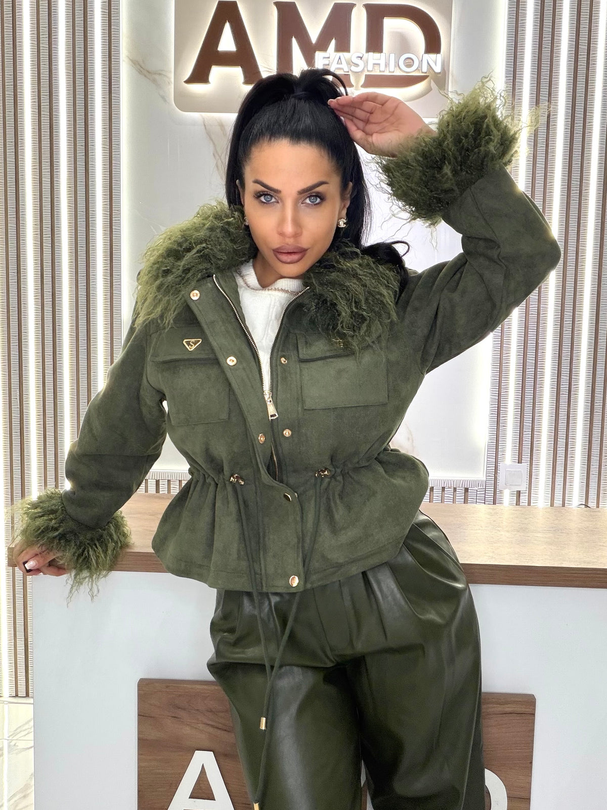 Яке с пух "GREEN DREAM"