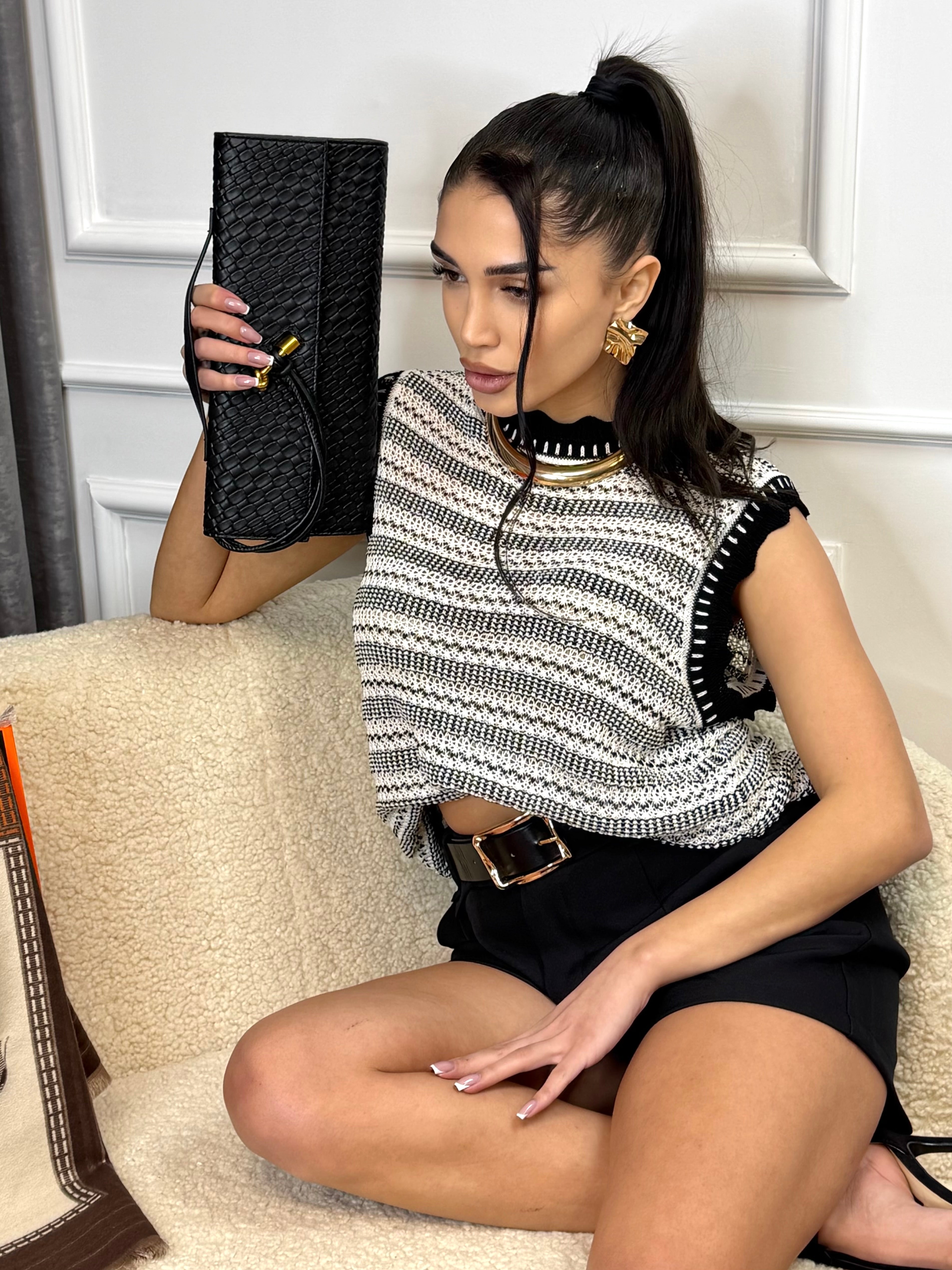 Блуза / Потник "Black Summer Knit Top"