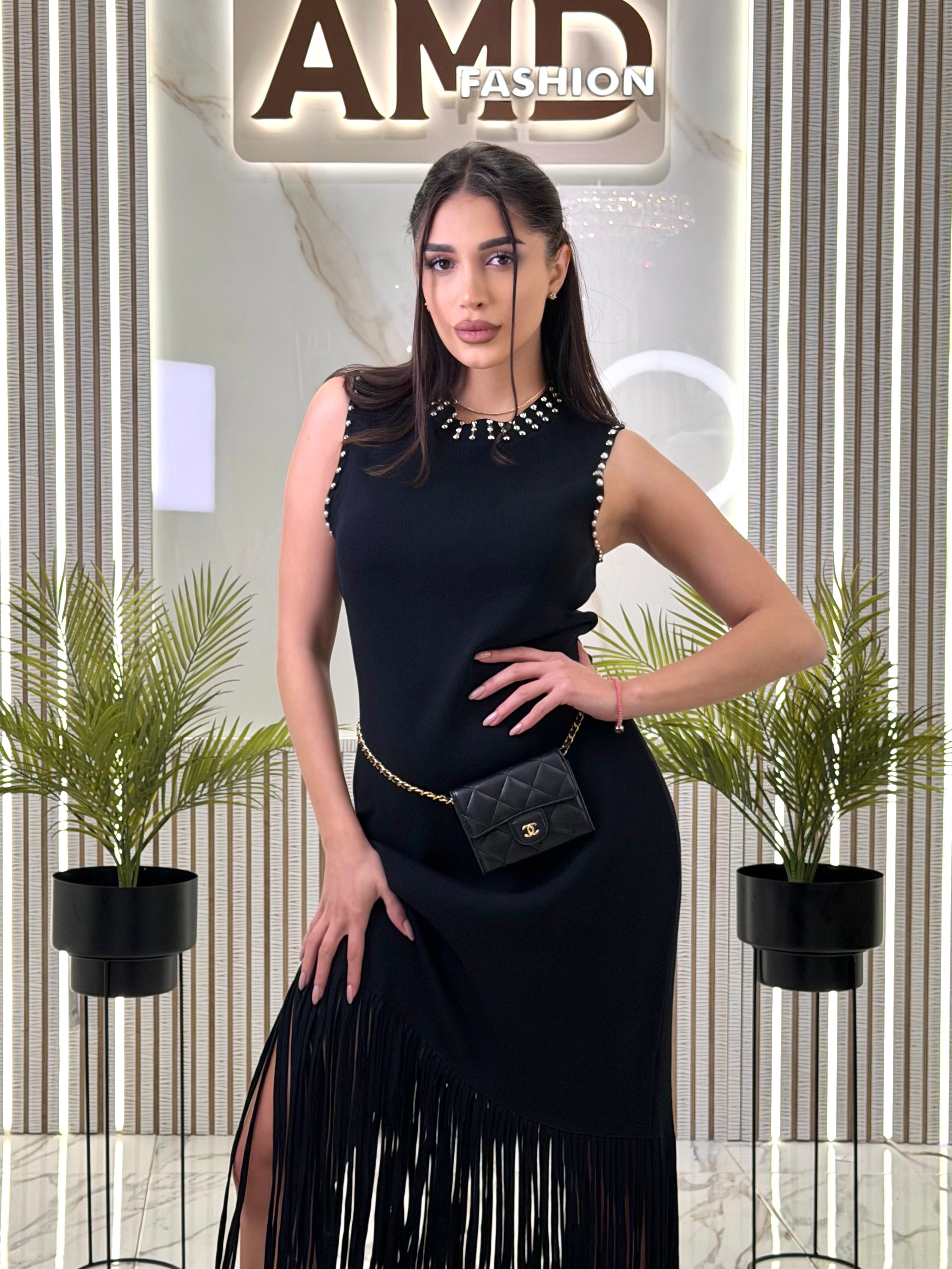 Рокля "Noir Fringe black  "