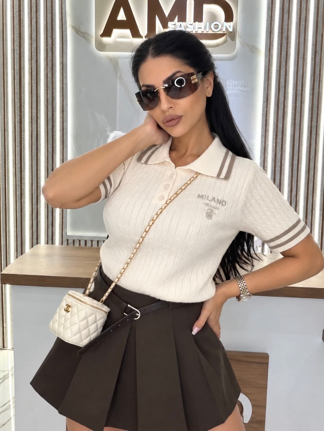 Блуза "MILANO CRYSTAL CREAM"
