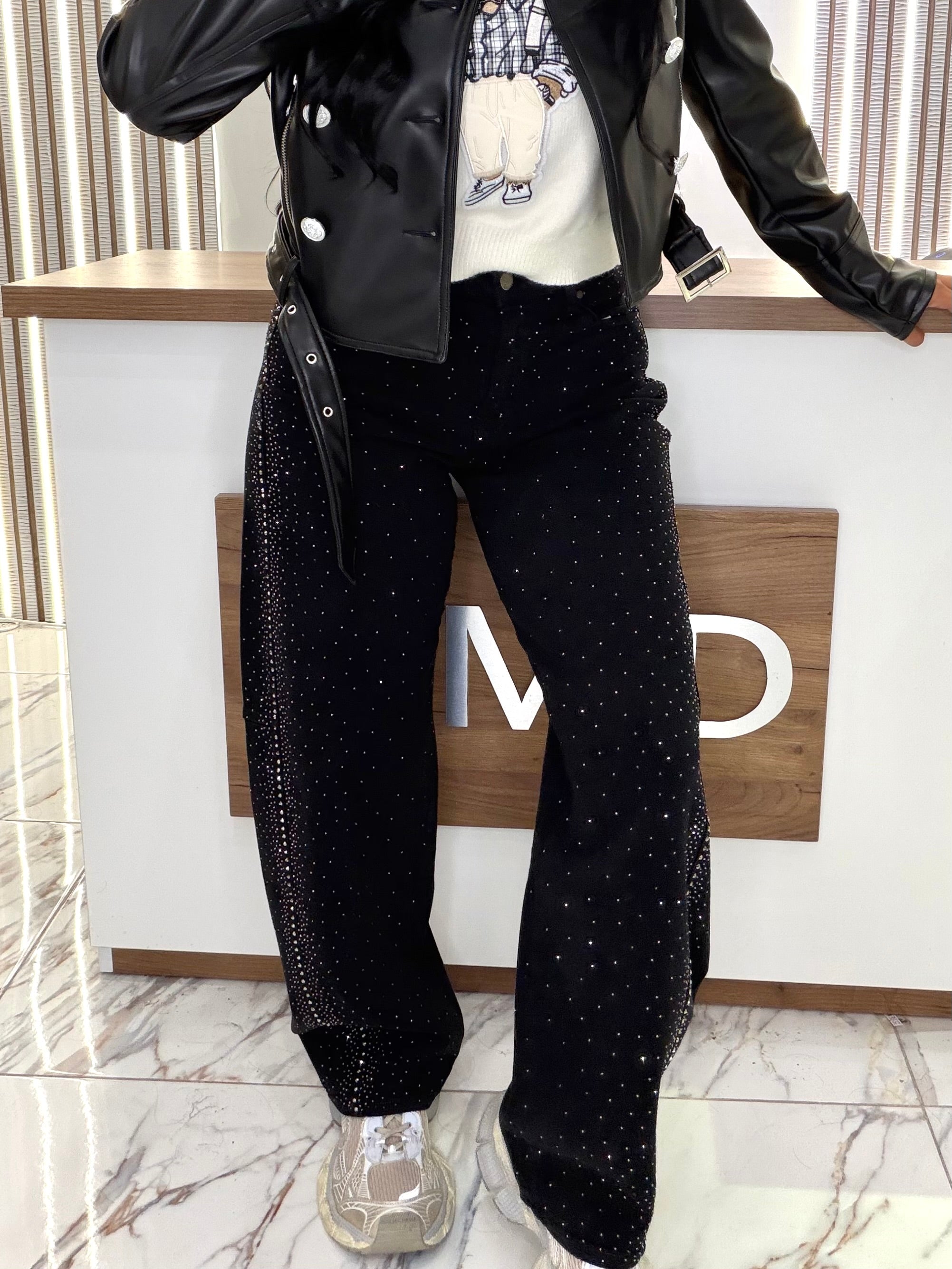 Дънки "Black Crystal Jeans"