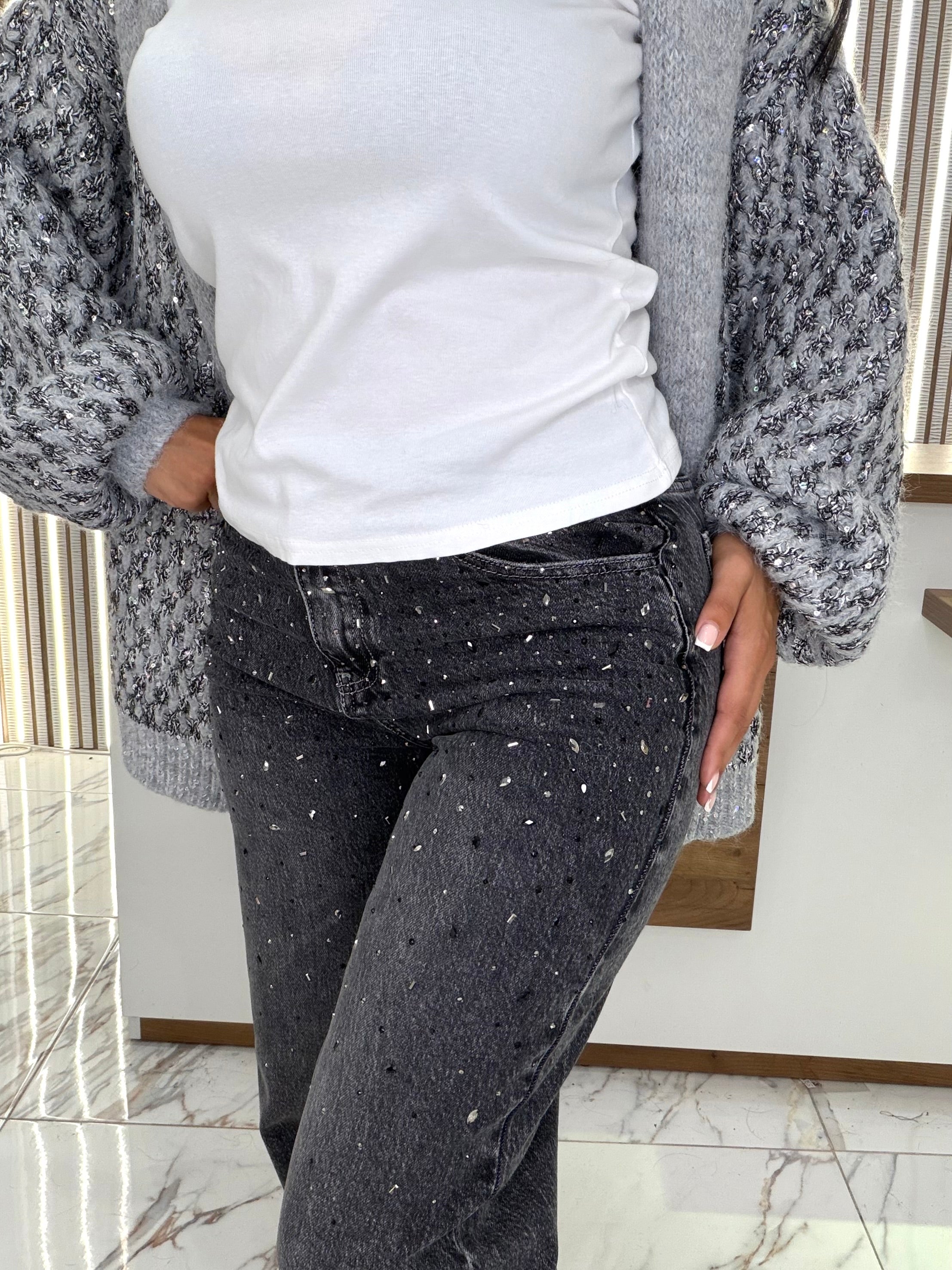 Дънки "Grey Sparkle Jeans"