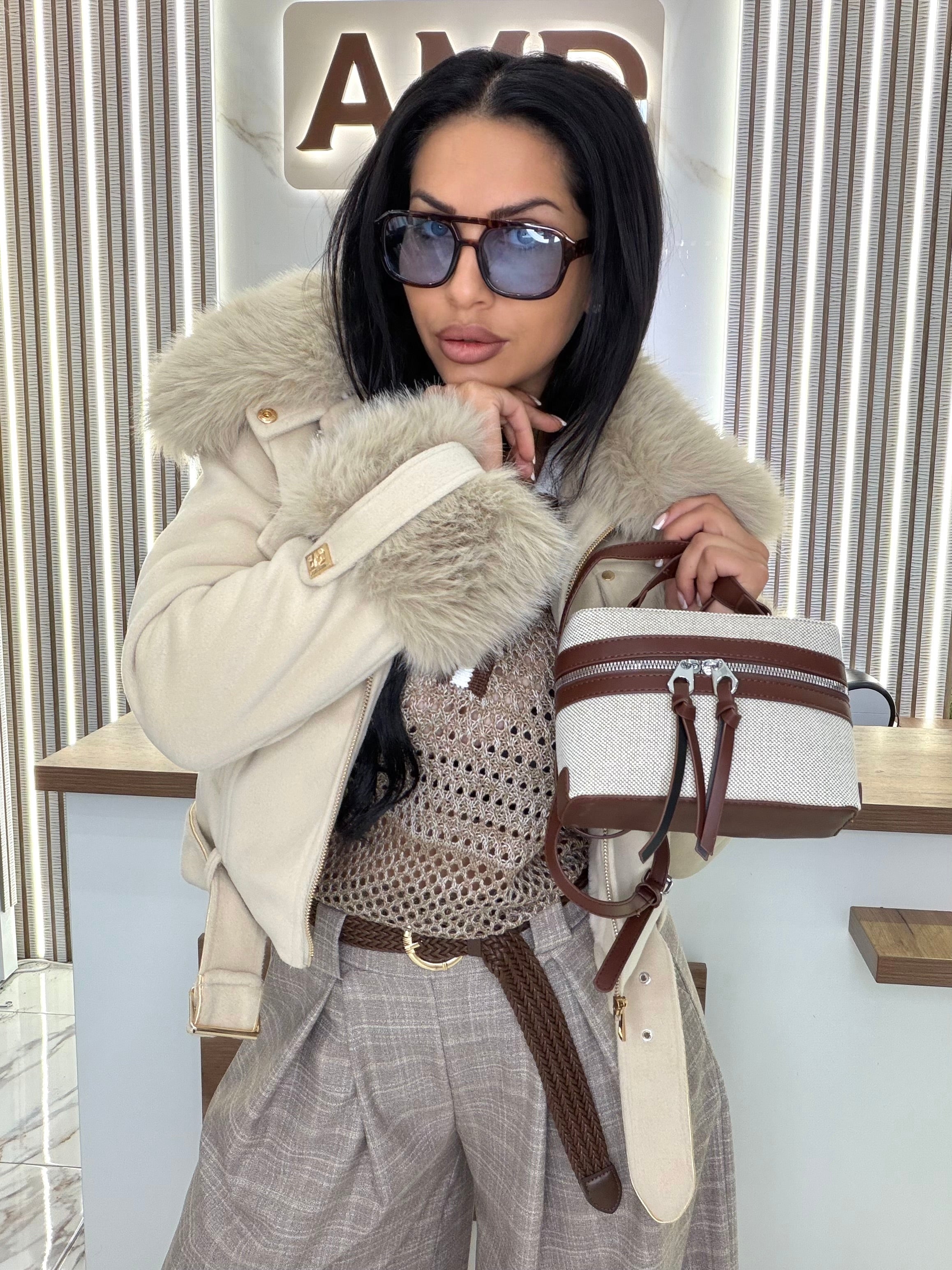 Яке с пух "IVORY LUXE"