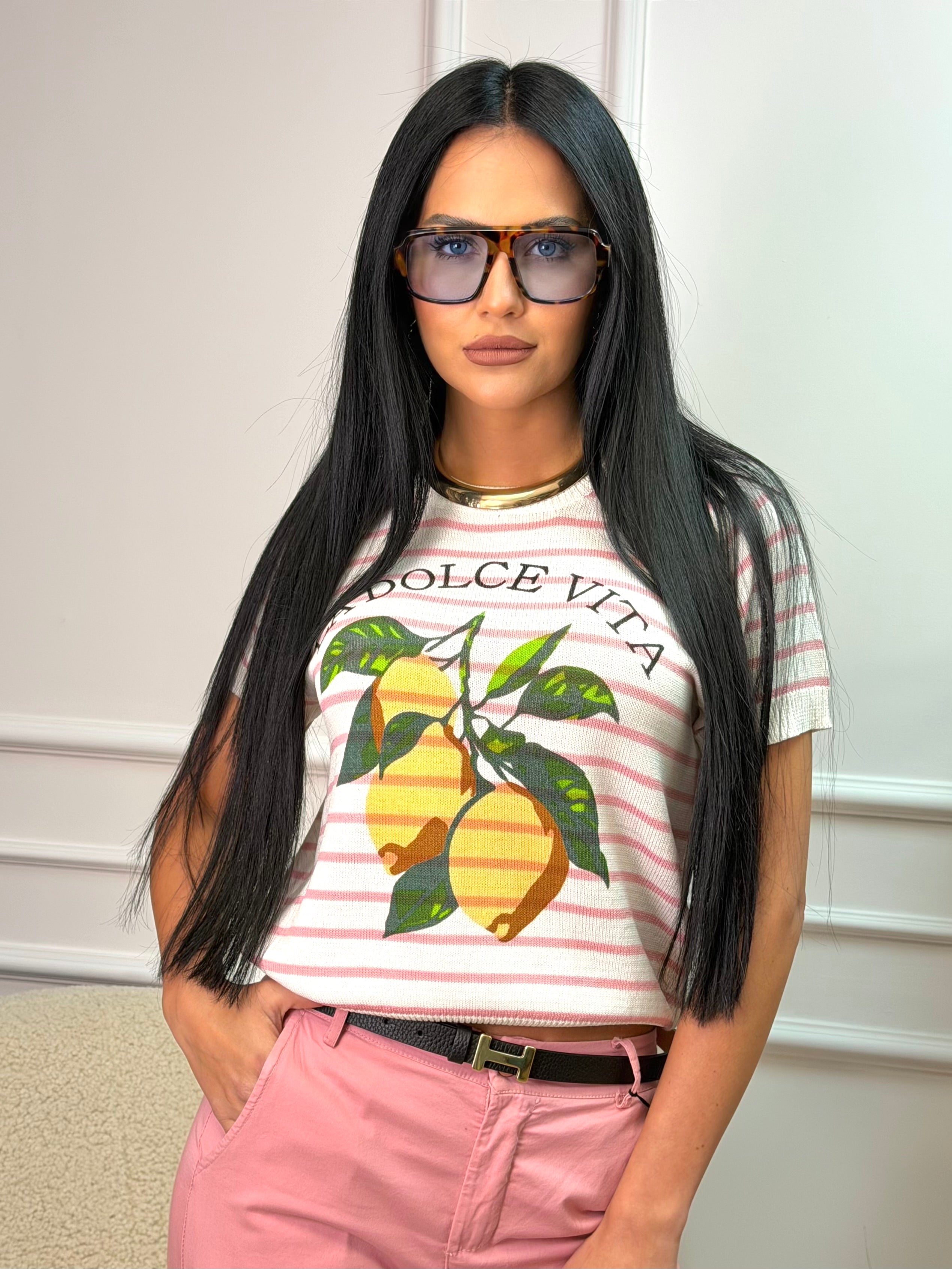 Блуза " Blue Summer Lemon "