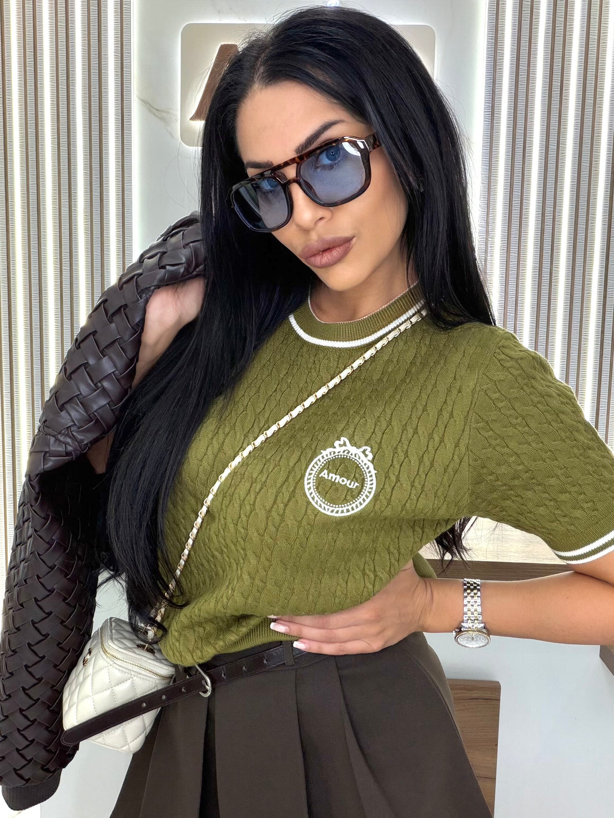Блуза "MONACO OLIVE"