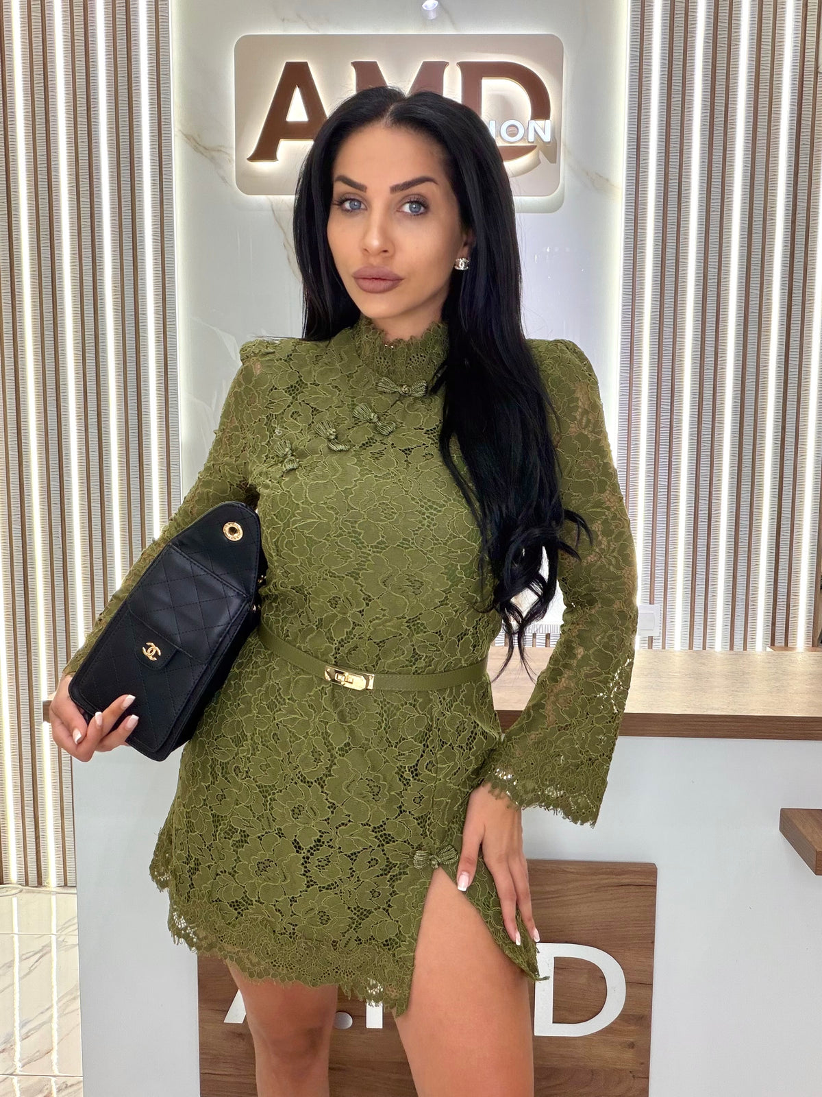 Дантелена рокля "AMELIA OLIVE"