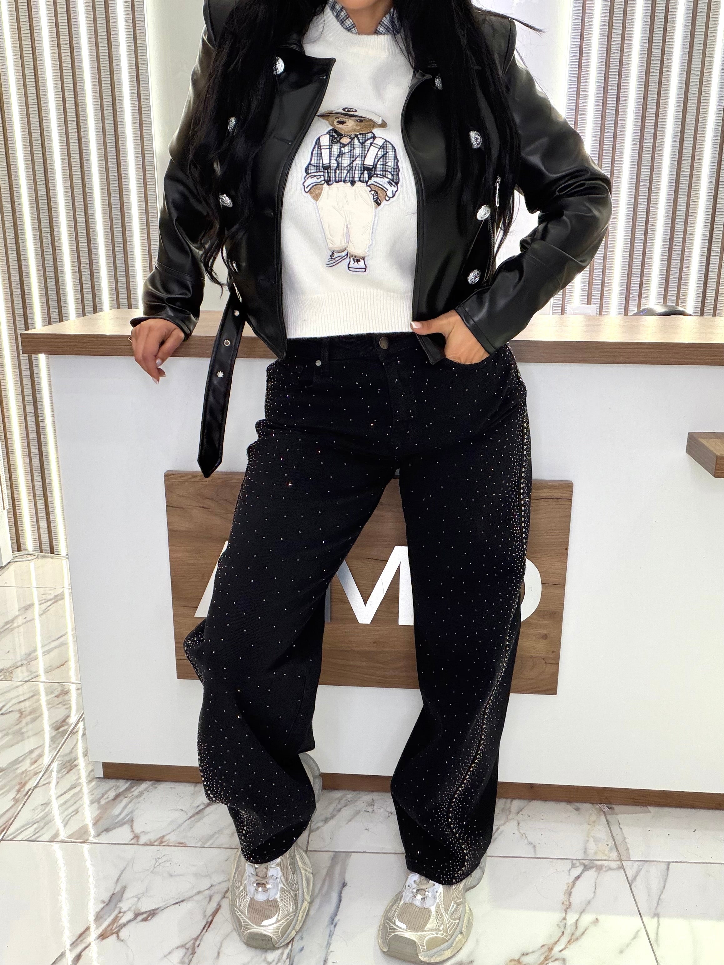 Дънки "Black Crystal Jeans"
