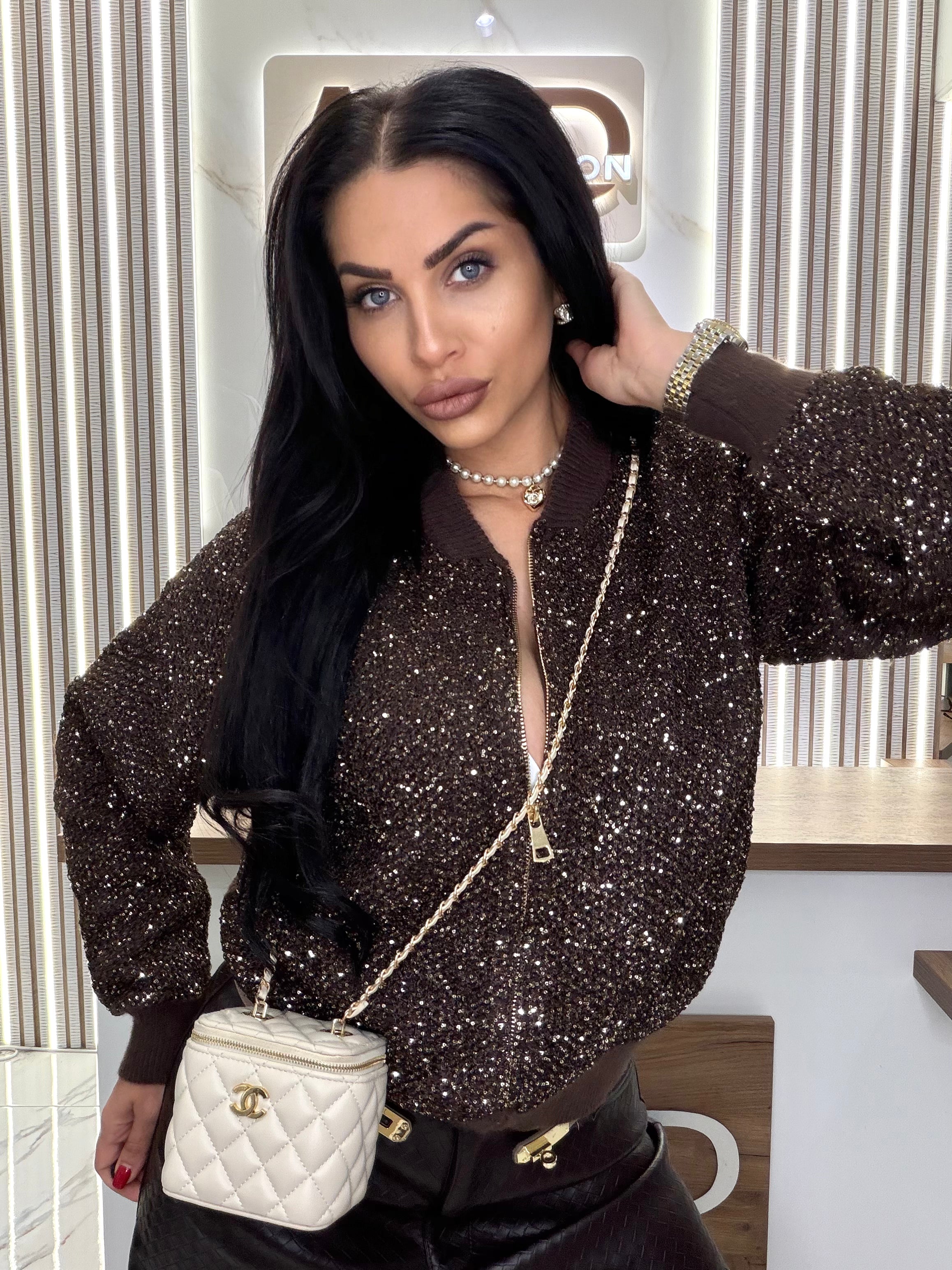 Жилетка "STAR LUXURY CARDIGAN – COFFEE"