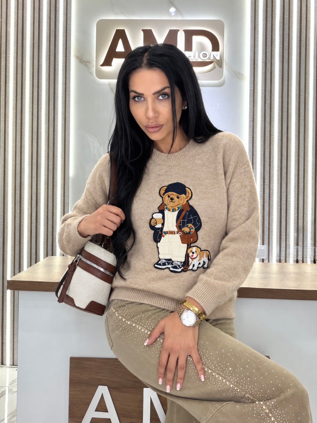 Пуловер "TEDDY CLUB BEIGE"