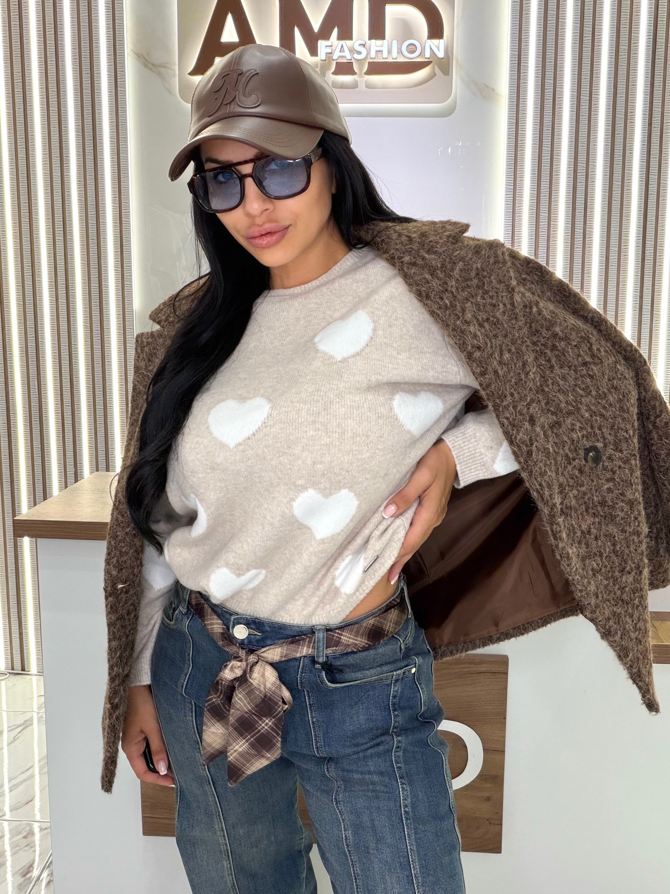 Пуловер от кашмир "HEART LUXE"
