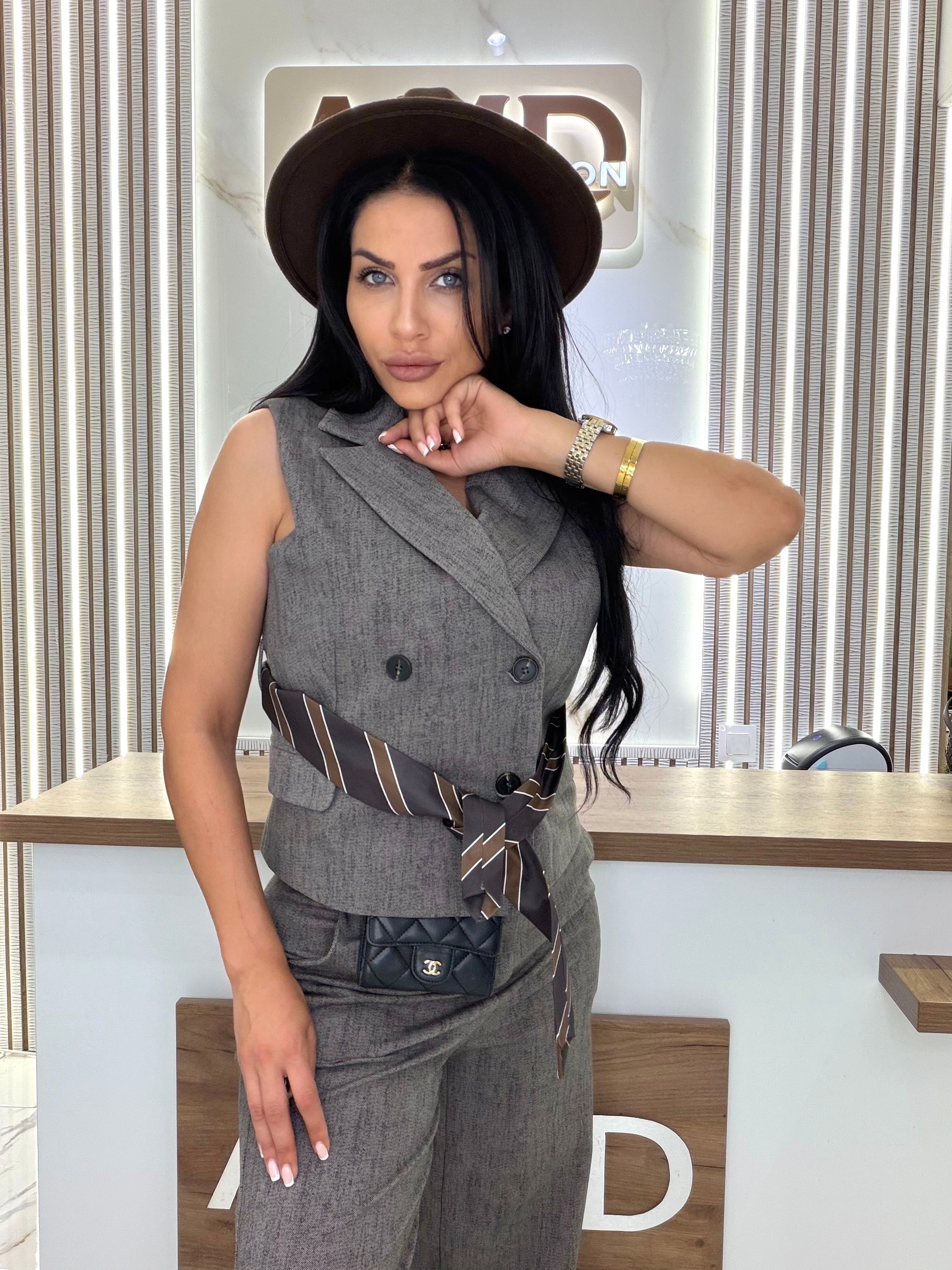 Комплект - панталон и елек "Urban Grey Set"