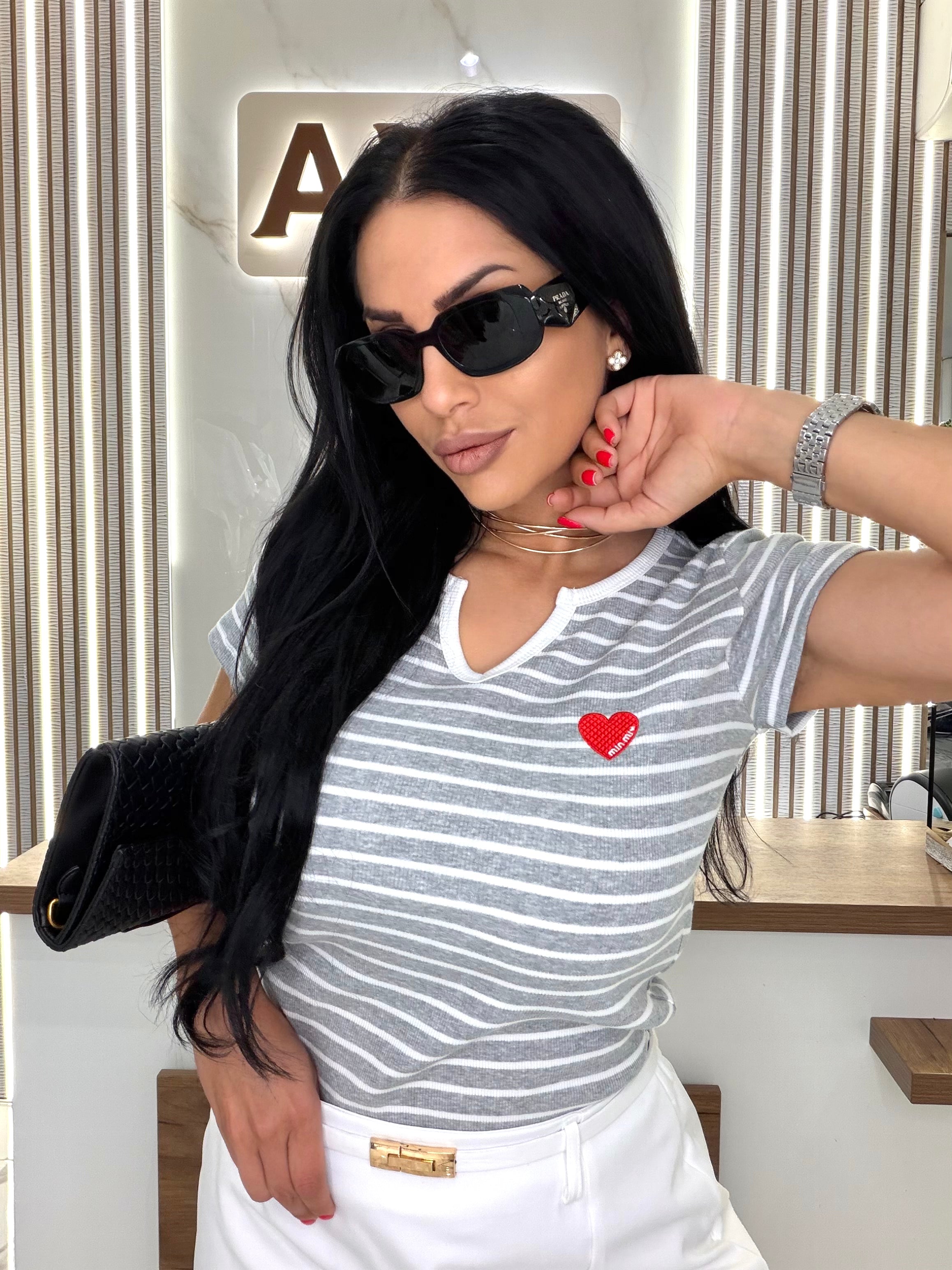 Тениска "Heart Stripe Tee"
