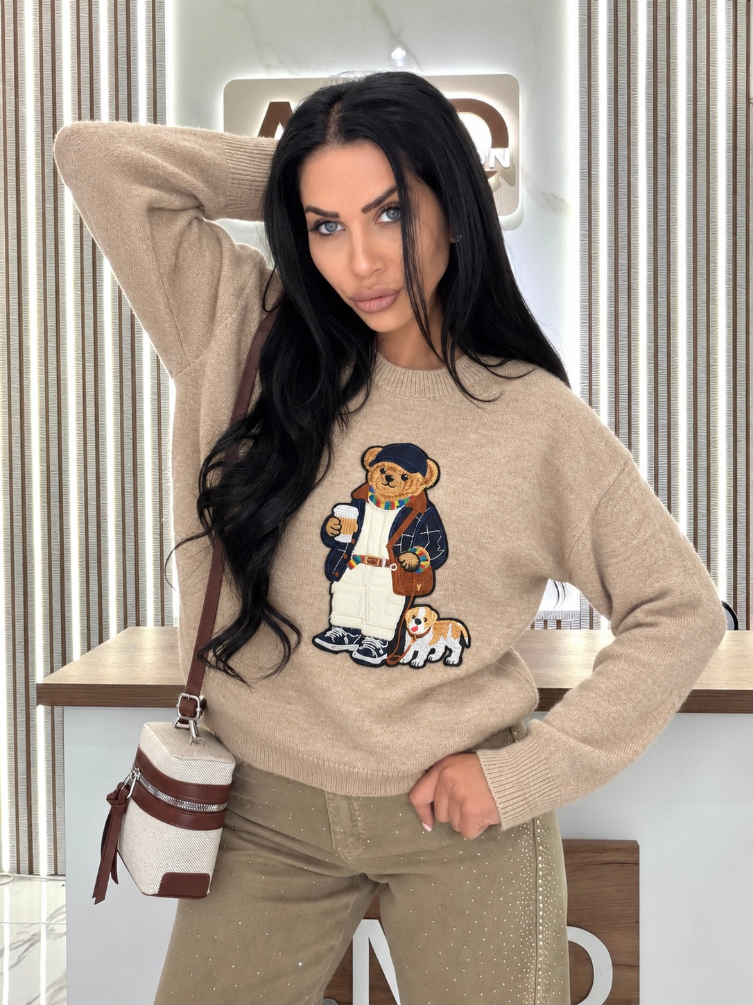 Пуловер "TEDDY CLUB BEIGE"