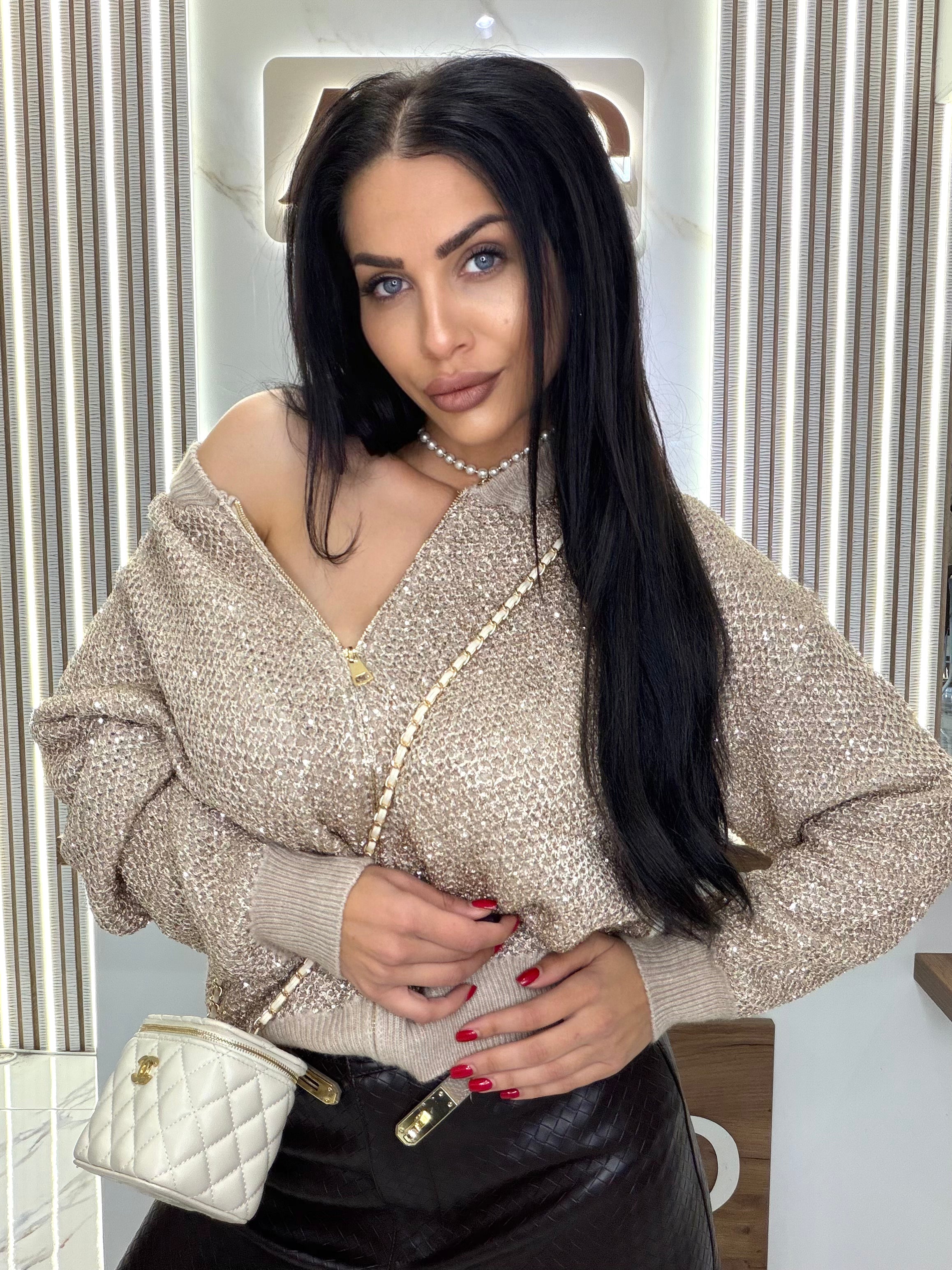 Жилетка "STAR LUXURY CARDIGAN – CREAM"