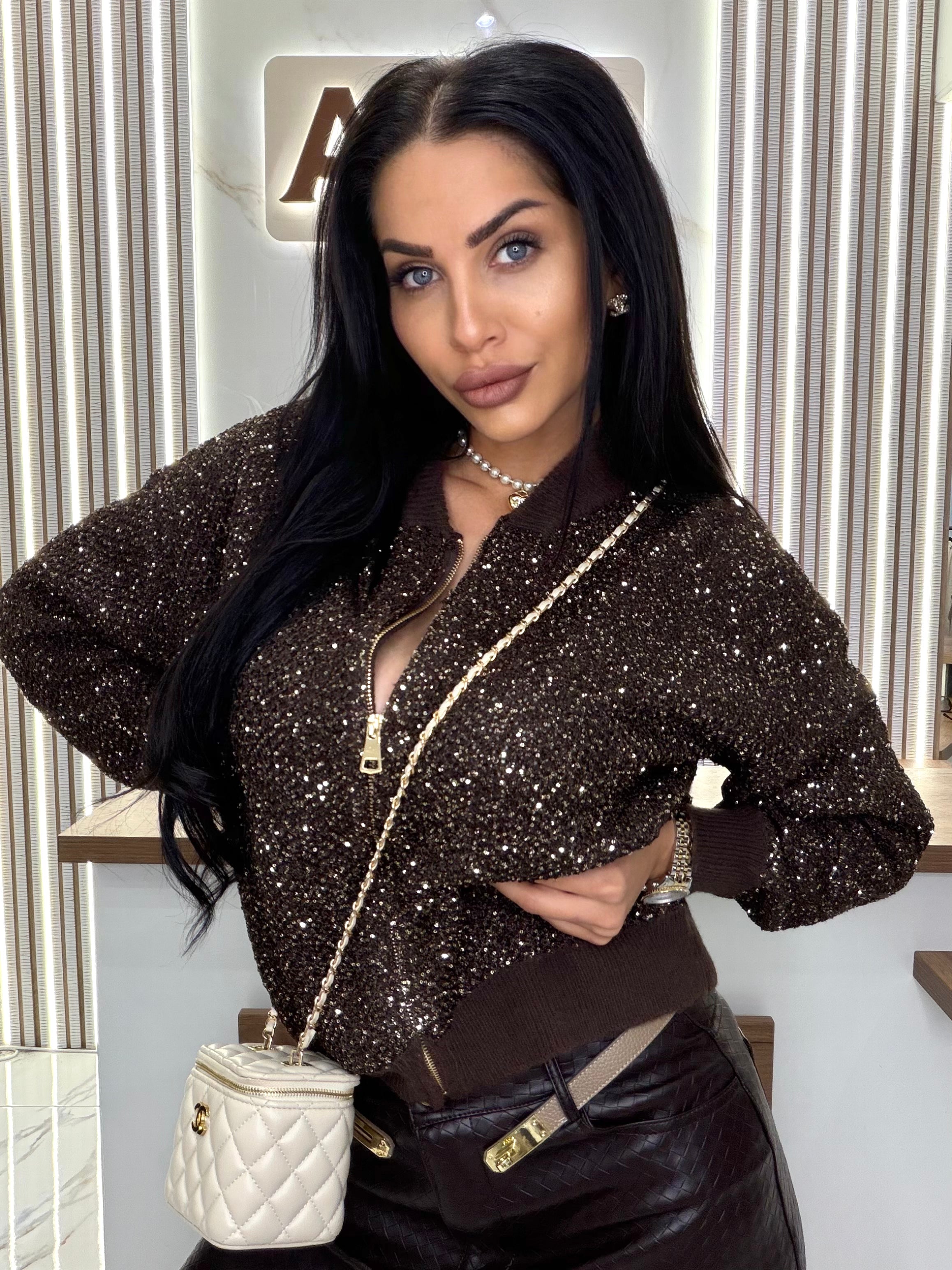 Жилетка "STAR LUXURY CARDIGAN – COFFEE"