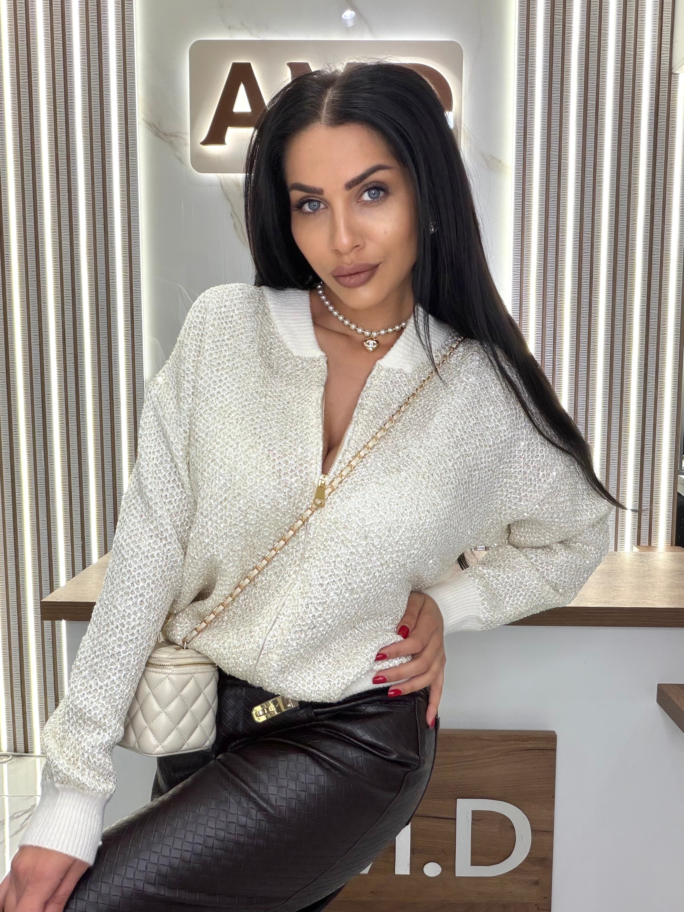 Жилетка "STAR LUXURY CARDIGAN – WHITE"