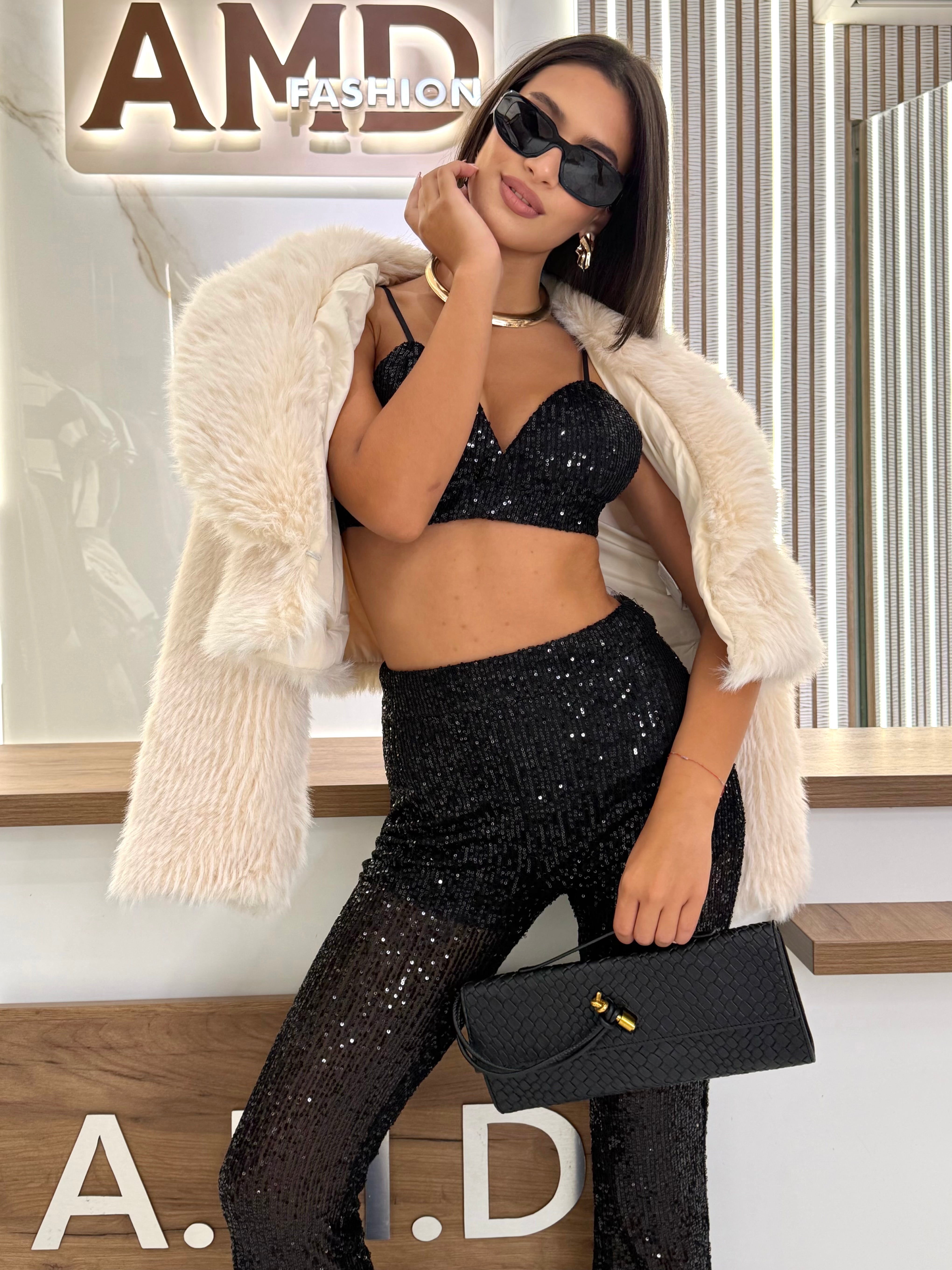 Комплект топ и пант „BLACK GLAM“