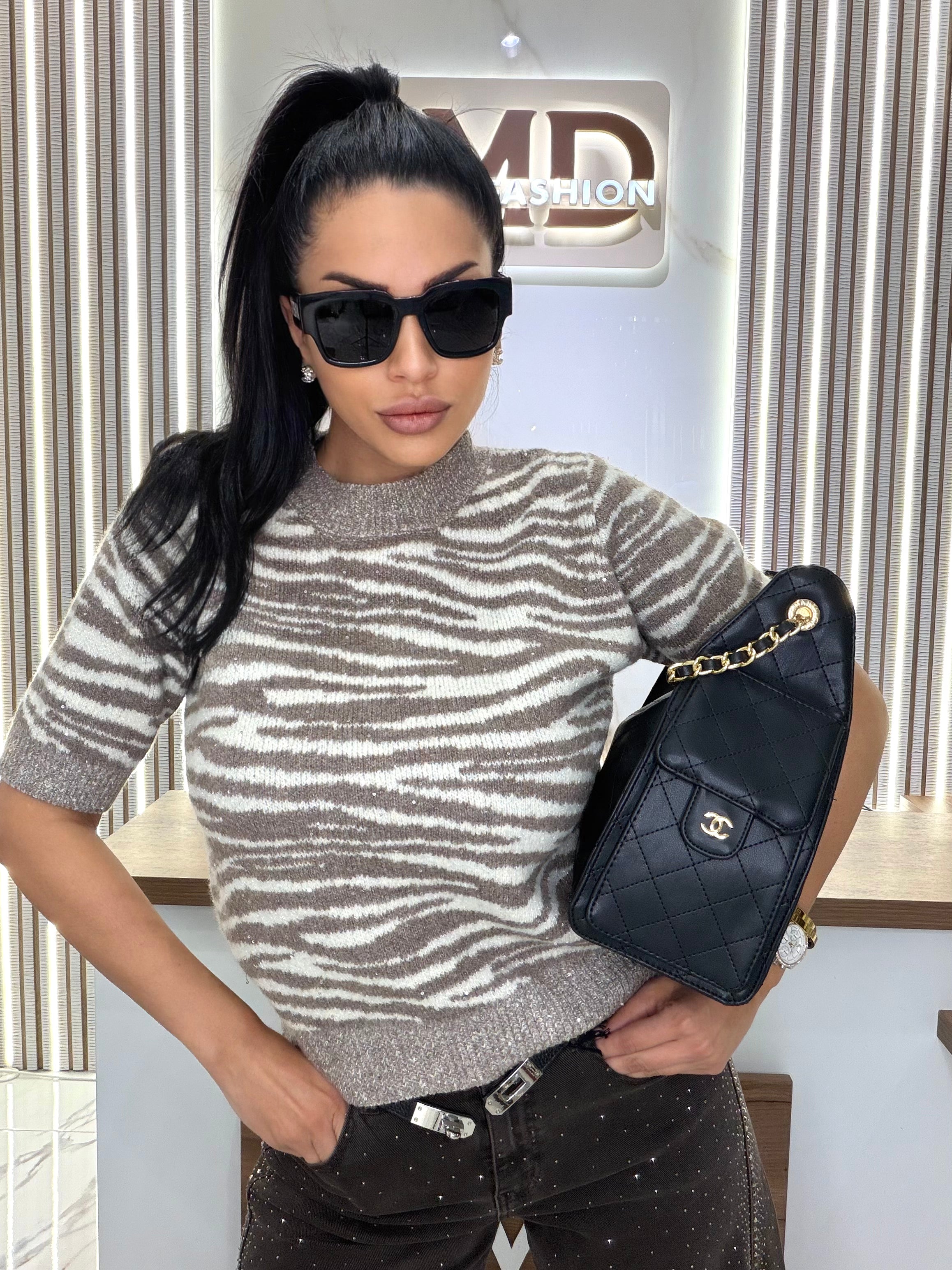 Блуза "ZEBRA BEIGE"