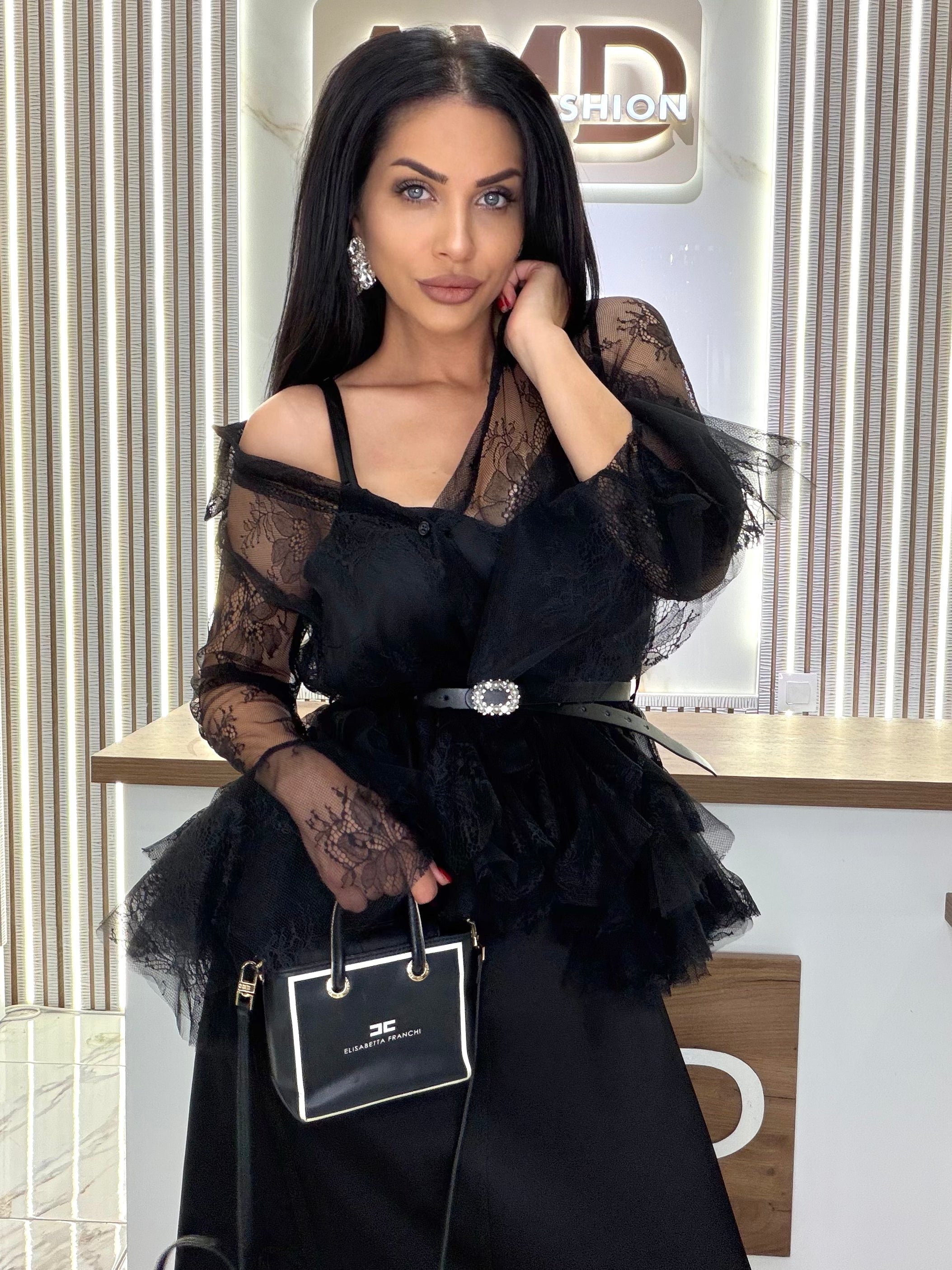 Рокля от две части "LACE DRESS – BLACK"