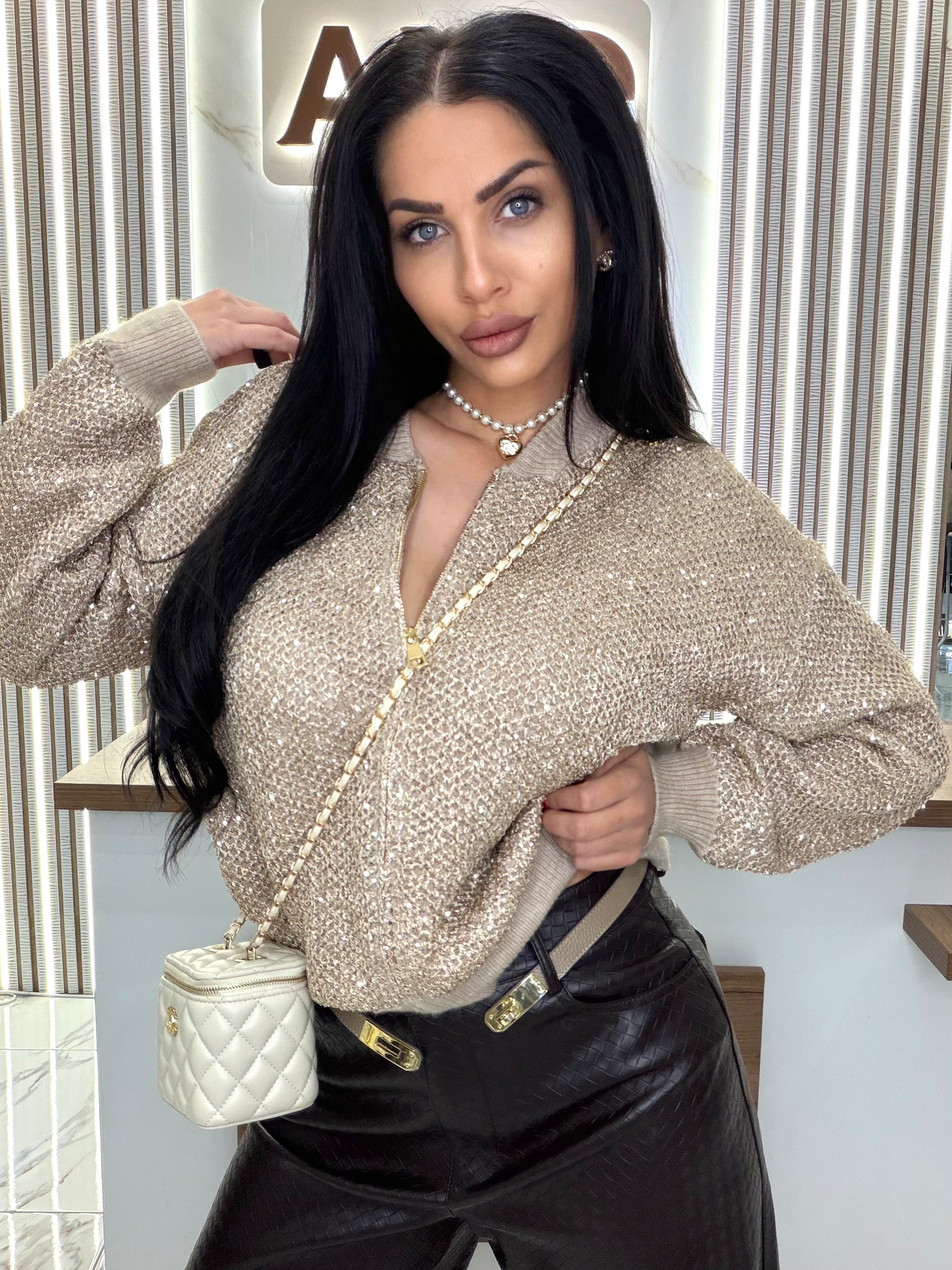 Жилетка "STAR LUXURY CARDIGAN – CREAM"