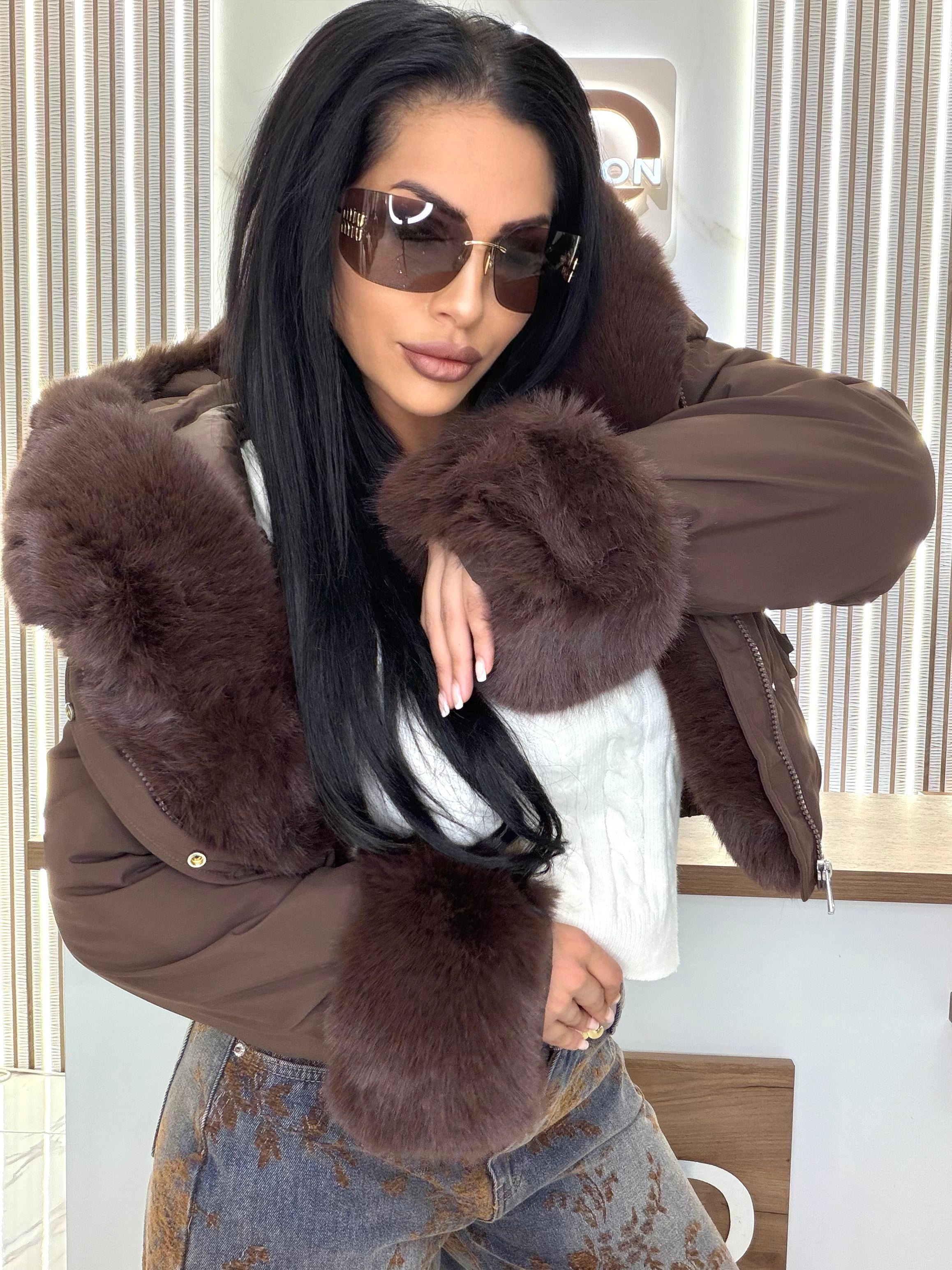 Яке с пух "WINTER JACKET BROWN"