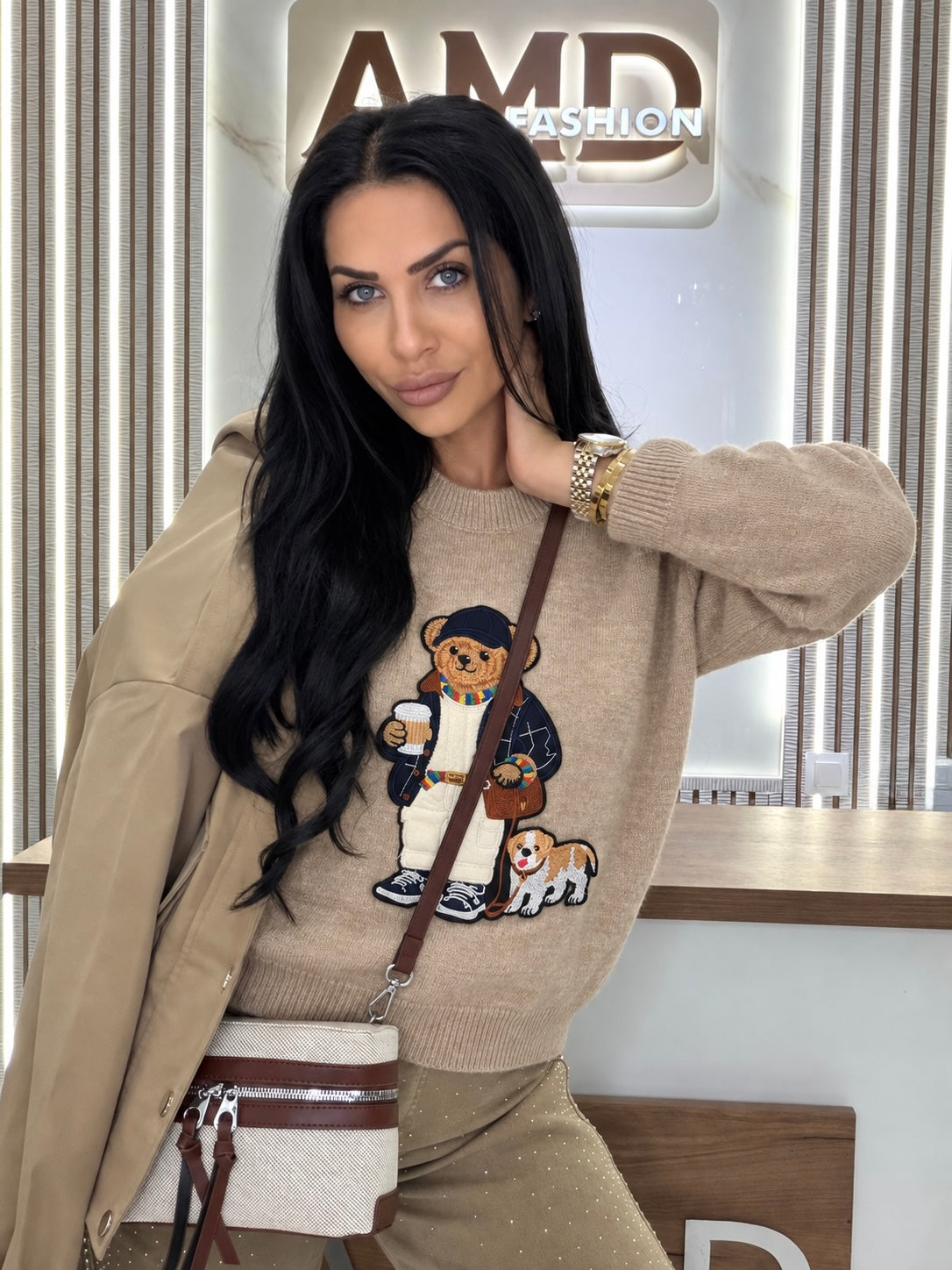 Пуловер "TEDDY CLUB BEIGE"