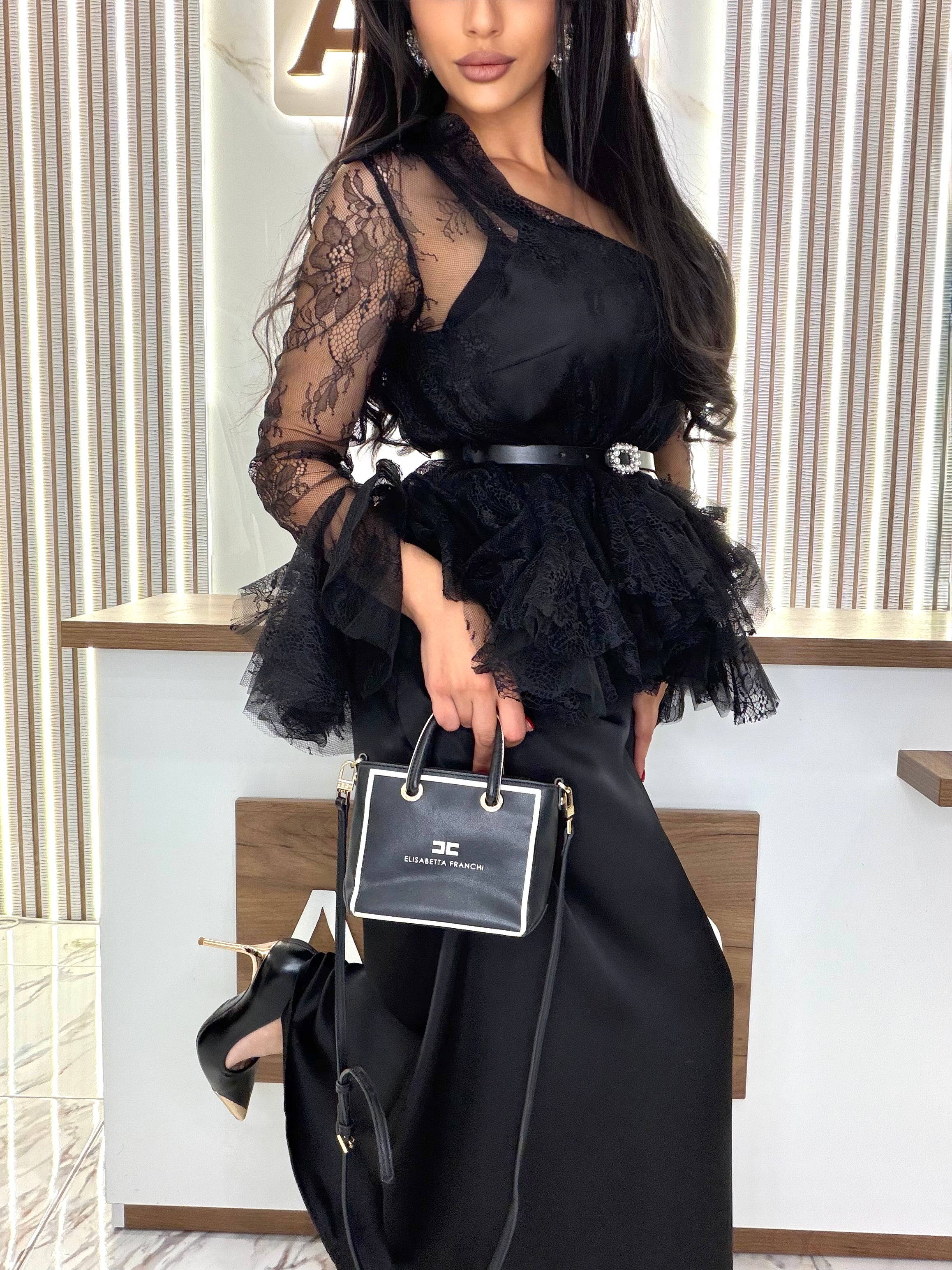 Рокля от две части "LACE DRESS – BLACK"