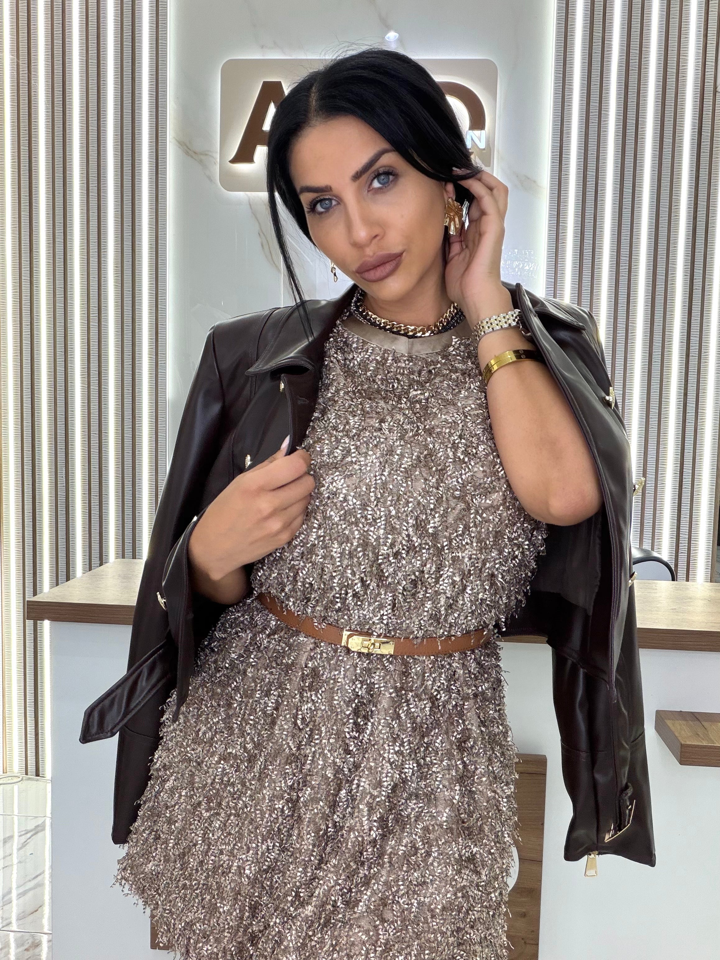 Рокля " Glam Bronze Dress "