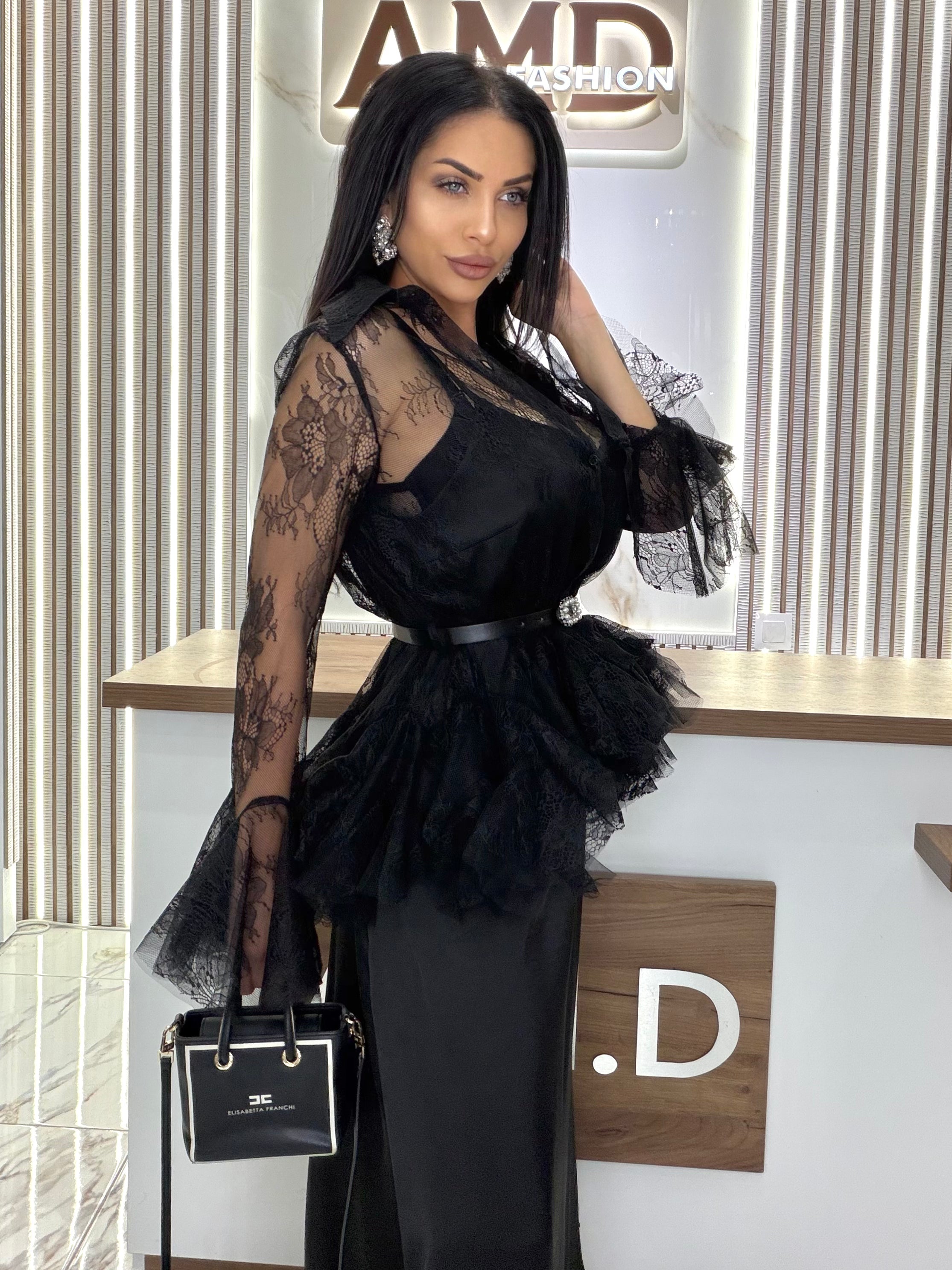 Рокля от две части "LACE DRESS – BLACK"