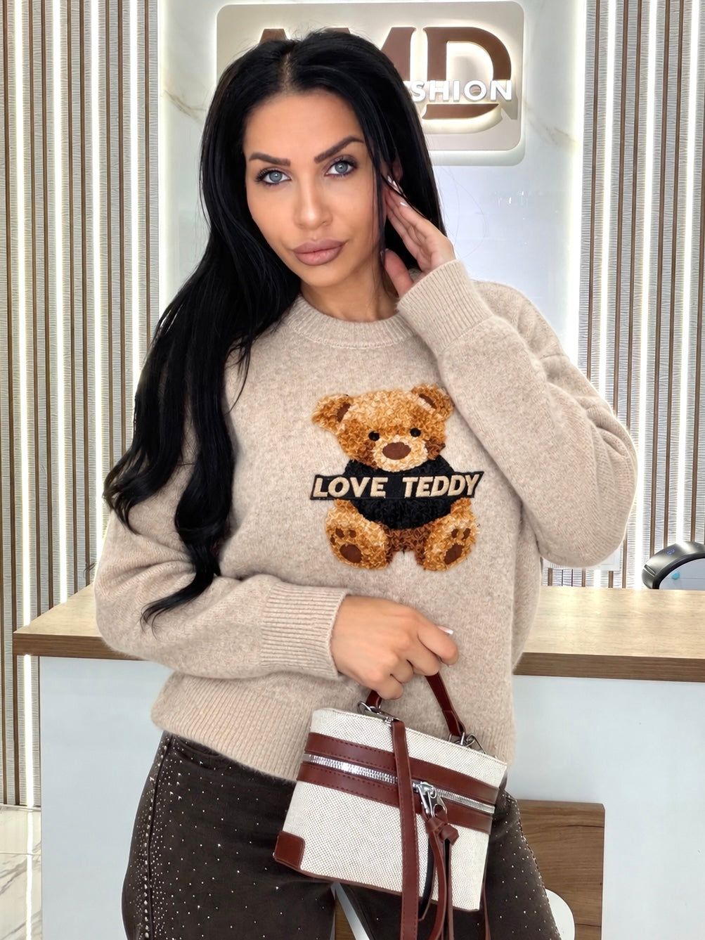 Пуловер "LOVE TEDDY CREAM"