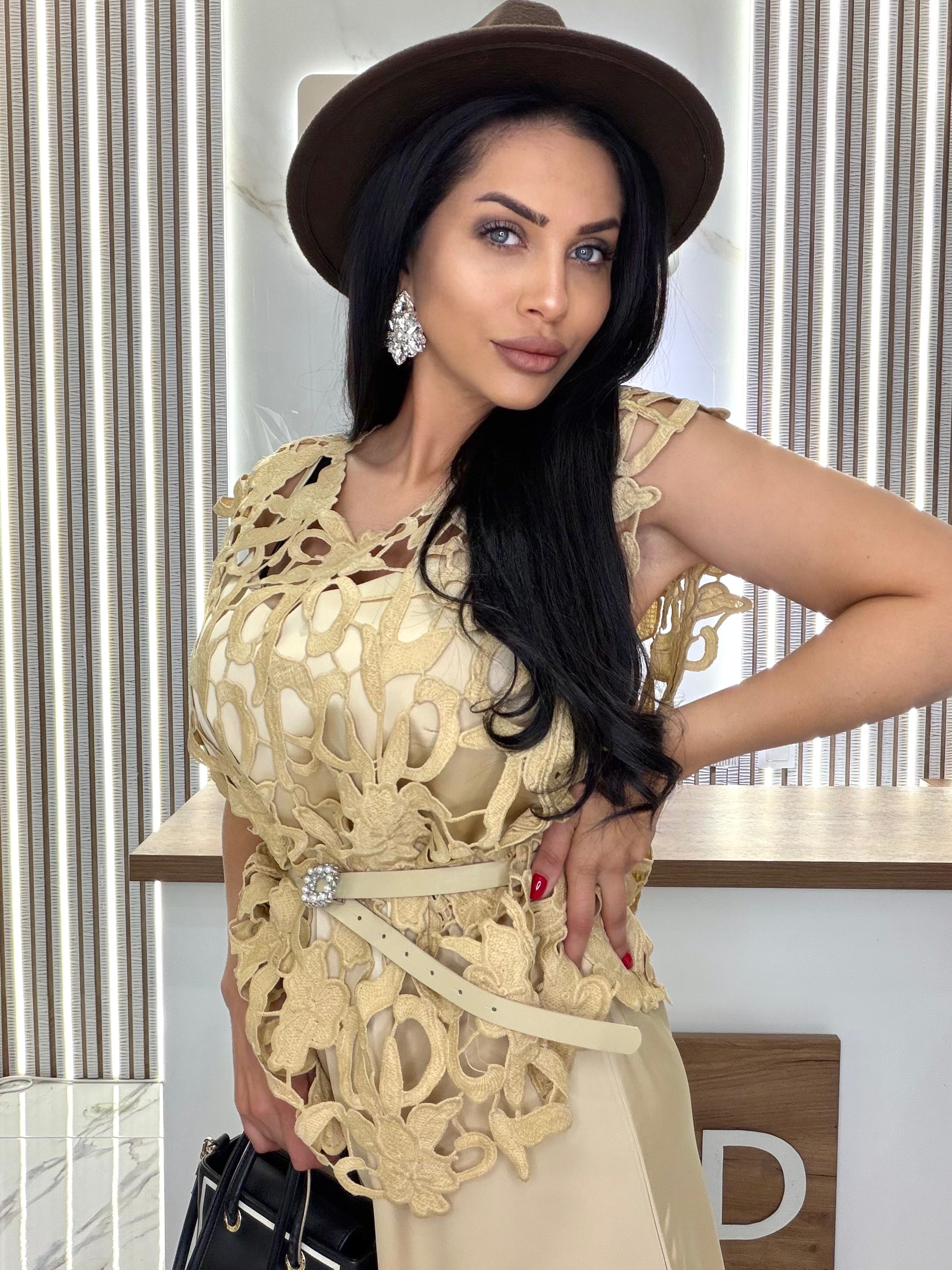 Рокля от две части "AMELIA BEIGE"