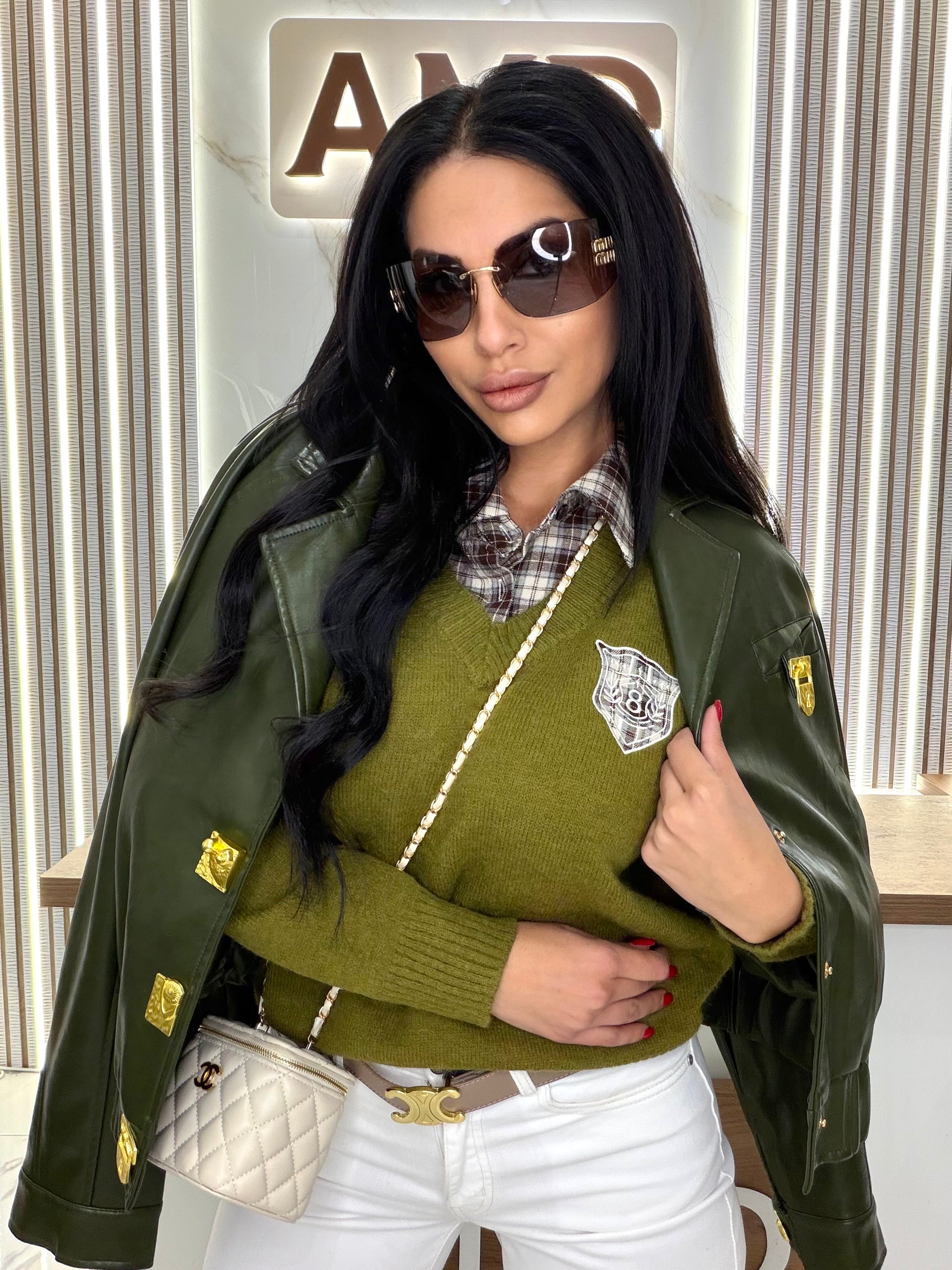 Пуловер "OLIVE GREEN DAY"